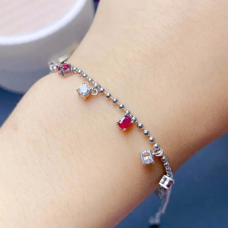 18K Platinum Tourmaline Zodiac Bracelet for Libra - Elegant Birthstone Jewelry with Healing Properties | Perfect Wisdom Gift for Women, Birthday, Anniversary & Spiritual Healing (FME B059)