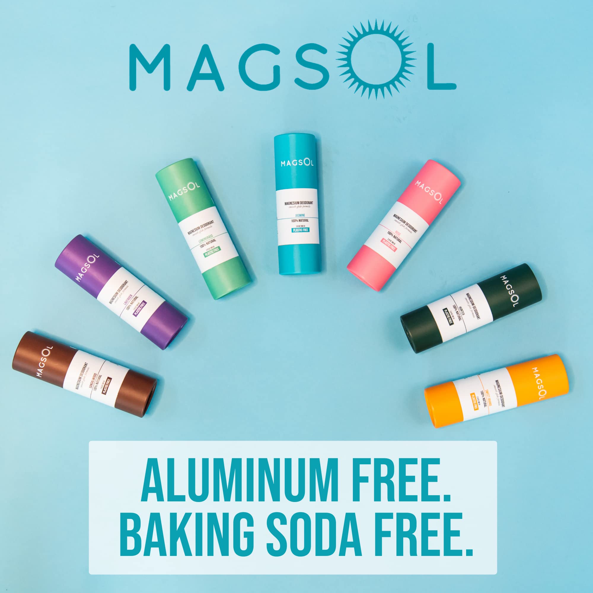 MAGSOL Natural Deodorant for Men & Women - Aluminum & Baking Soda Free, Hypoallergenic for Sensitive Skin, Organic Patchouli Scent | Daily Use, Gym, Travel & Outdoor Activities