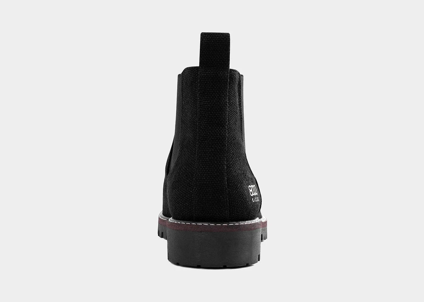 Vegan Hemp Chelsea Boots for Men | Black | Eco-Friendly & Comfortable | Perfect for Casual Wear, Outdoor Adventures & Sustainable Fashion