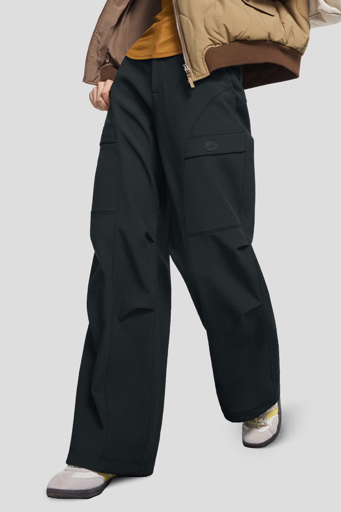 ShieldFlex Women's High Stretch Insulated Softshell Cargo Pants - Waterproof Winter Hiking Pants for Outdoor Activities & Cold Weather Adventures