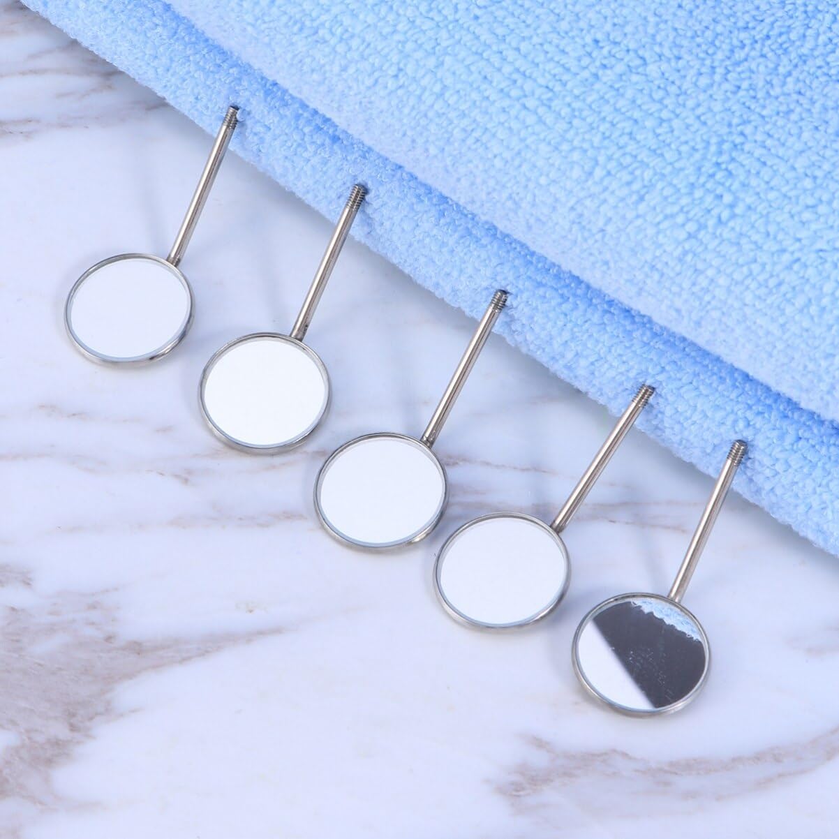 5-Piece Professional Dental Mirror Kit for Oral Cavity Examination - 22mm Dentist Tools for Teeth Inspection, Mouth Exams & Dental Checkups - Perfect for Dentists, Hygienists & Home Use