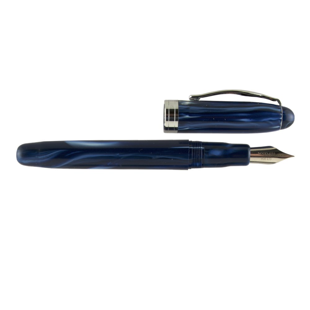Noodler's Ahab Flex Nib Fountain Pen - Medieval Lapis Blue & Black Ink - Fine Nib (15027) - Luxury Writing Instrument for Calligraphy, Journaling & Gift Giving