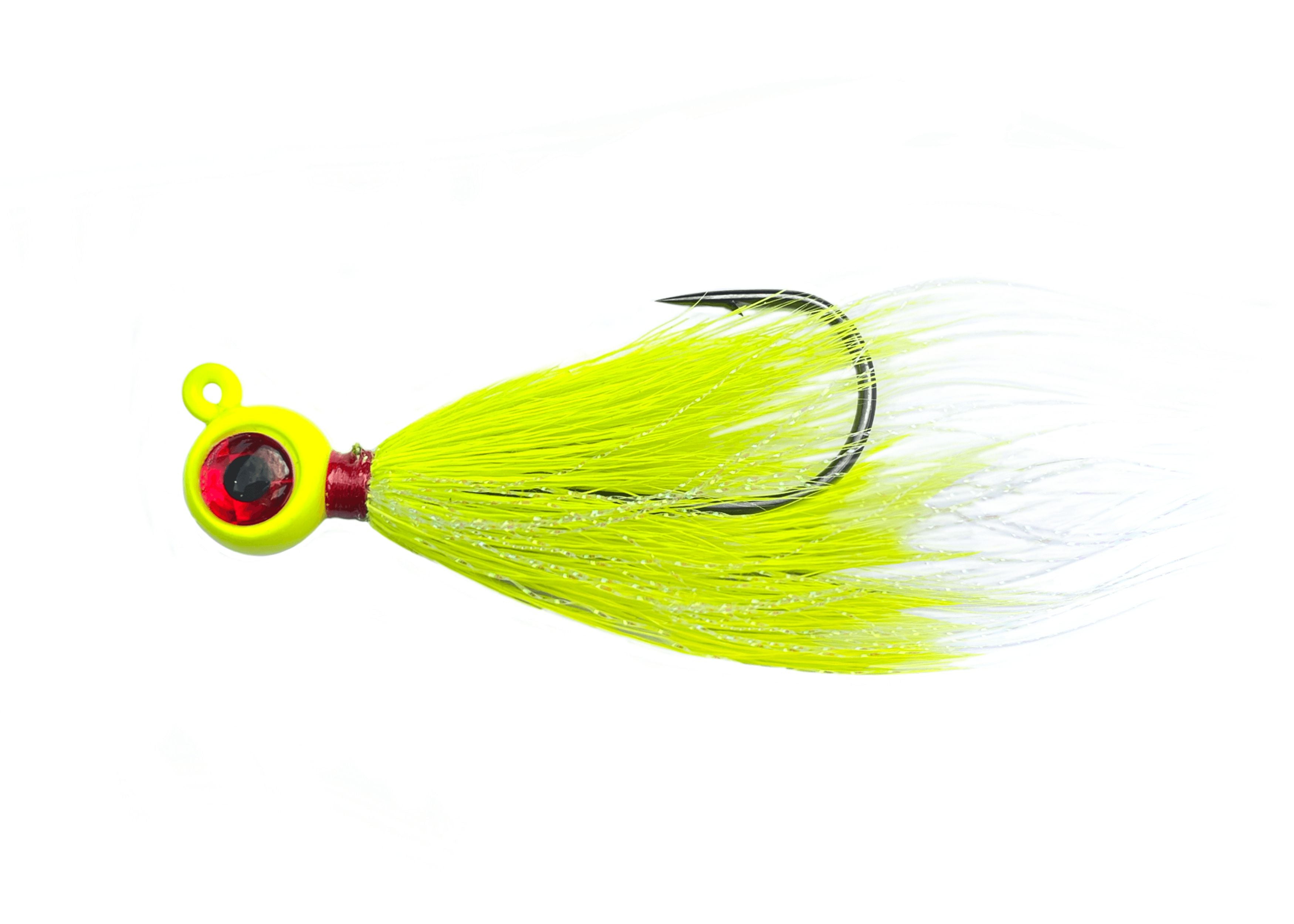 Jigging World Epoxy Bucktail Fishing Lures - Saltwater & Freshwater Jigging Teaser for Bass, Trout, and Striped Fish - Perfect for Offshore and Inshore Fishing Adventures