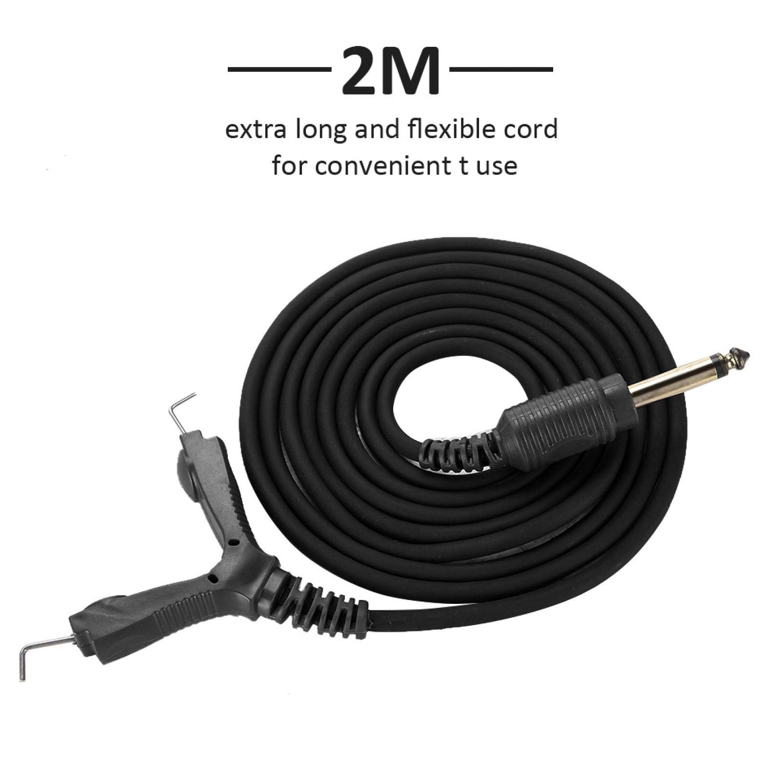 Professional Set of 2 Black Tattoo Clip Cords - High-Quality Power Supply Line for Tattoo Machines - Durable Tattoo Accessories for Artists & Studios - Perfect for Tattooing, Permanent Makeup & Body Art Sessions