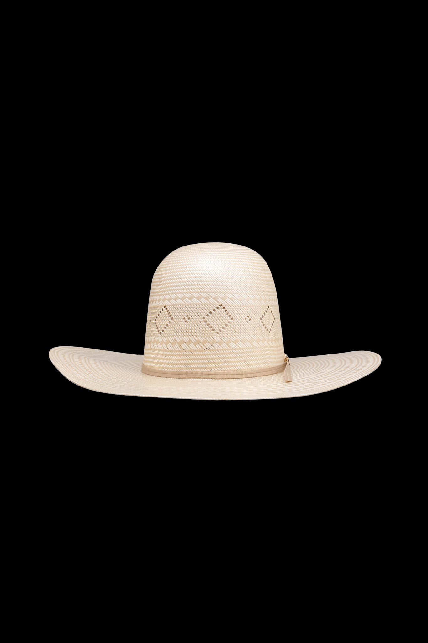 Rock'em 100X Trailblazer Open Crown Straw Cowboy Hat for Men - Western Style Sun Protection for Outdoor, Rodeo & Ranch Activities