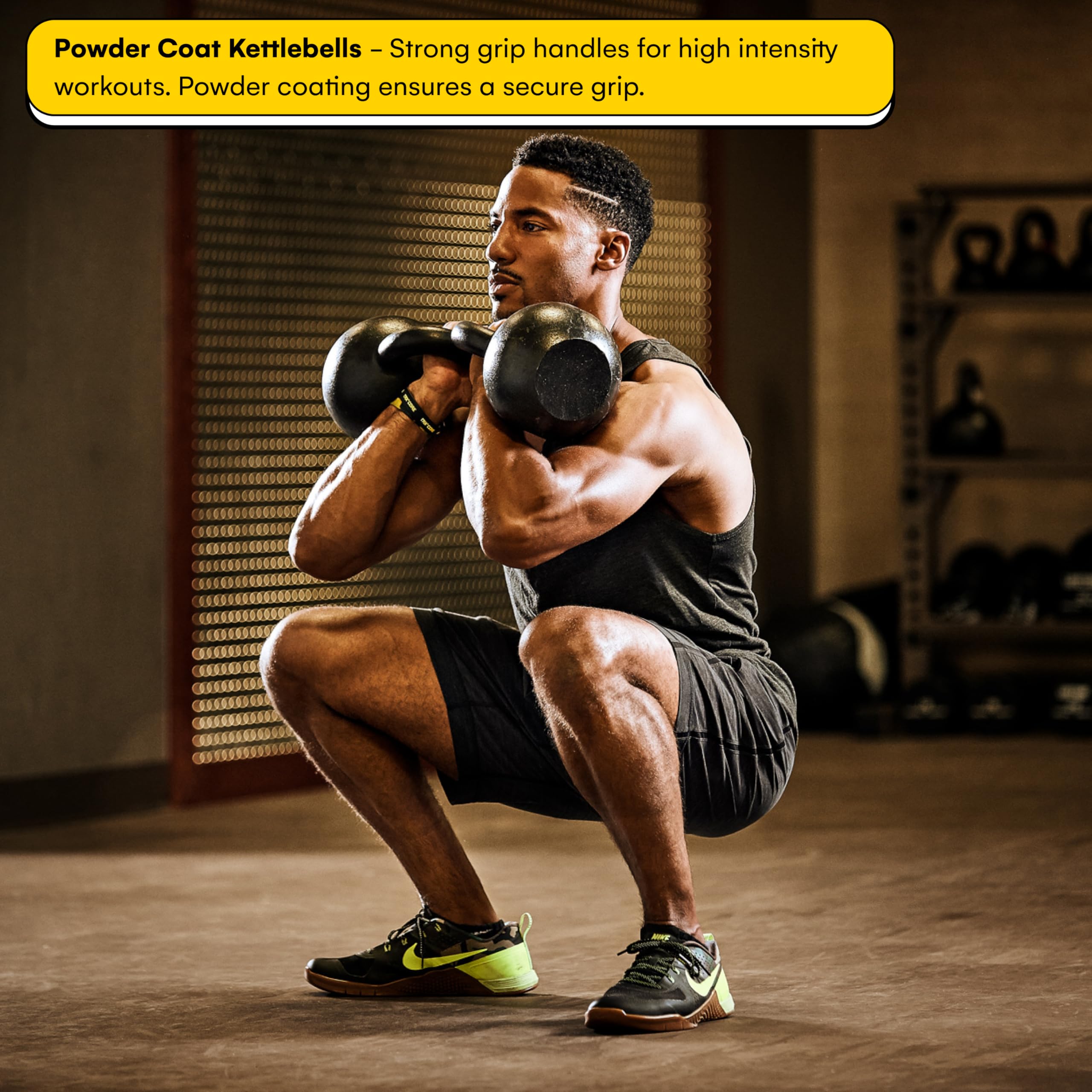 Kettlebell Kings Powder Coated Kettlebell Weights 9-97 lbs - Premium Strength Training Equipment for Men & Women - Durable Home Gym Weights for CrossFit, HIIT & Functional Fitness Workouts