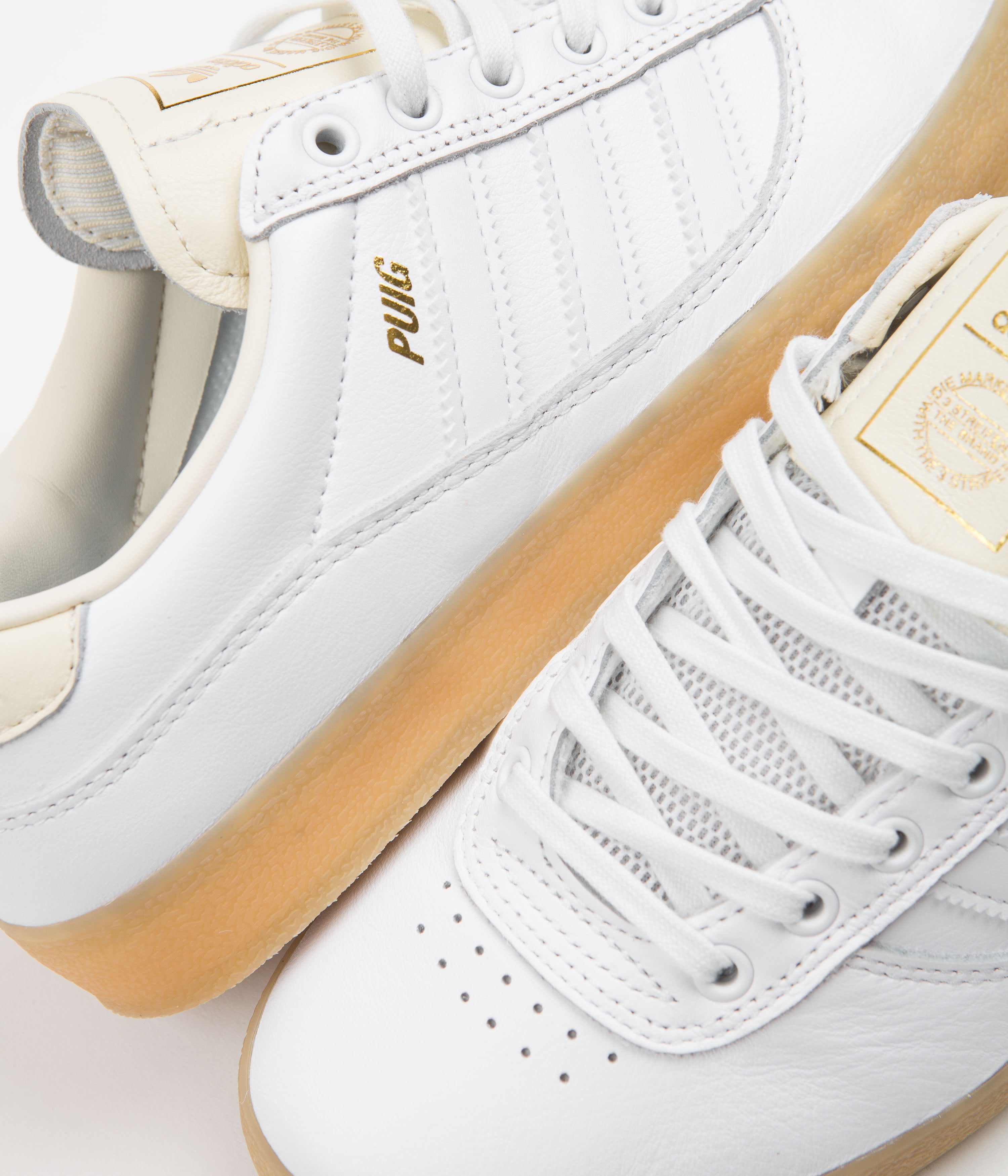 Adidas Puig Indoor Soccer Shoes - White/Chalk White - Lightweight & Comfortable for Indoor Training & Games