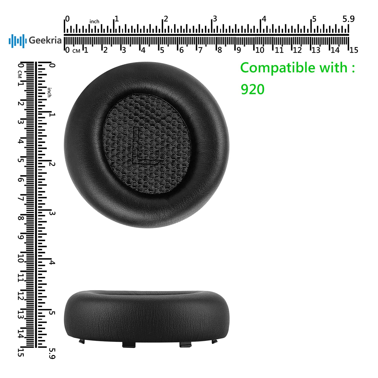 Geekria QuickFit Replacement Ear Pads for Alienware AW920H Headphones - Premium Memory Foam Ear Cushions, Noise Isolation Headset Earpads, Comfortable Ear Cups Cover Repair Parts (Black) - Perfect for Gaming, Music & Office Use