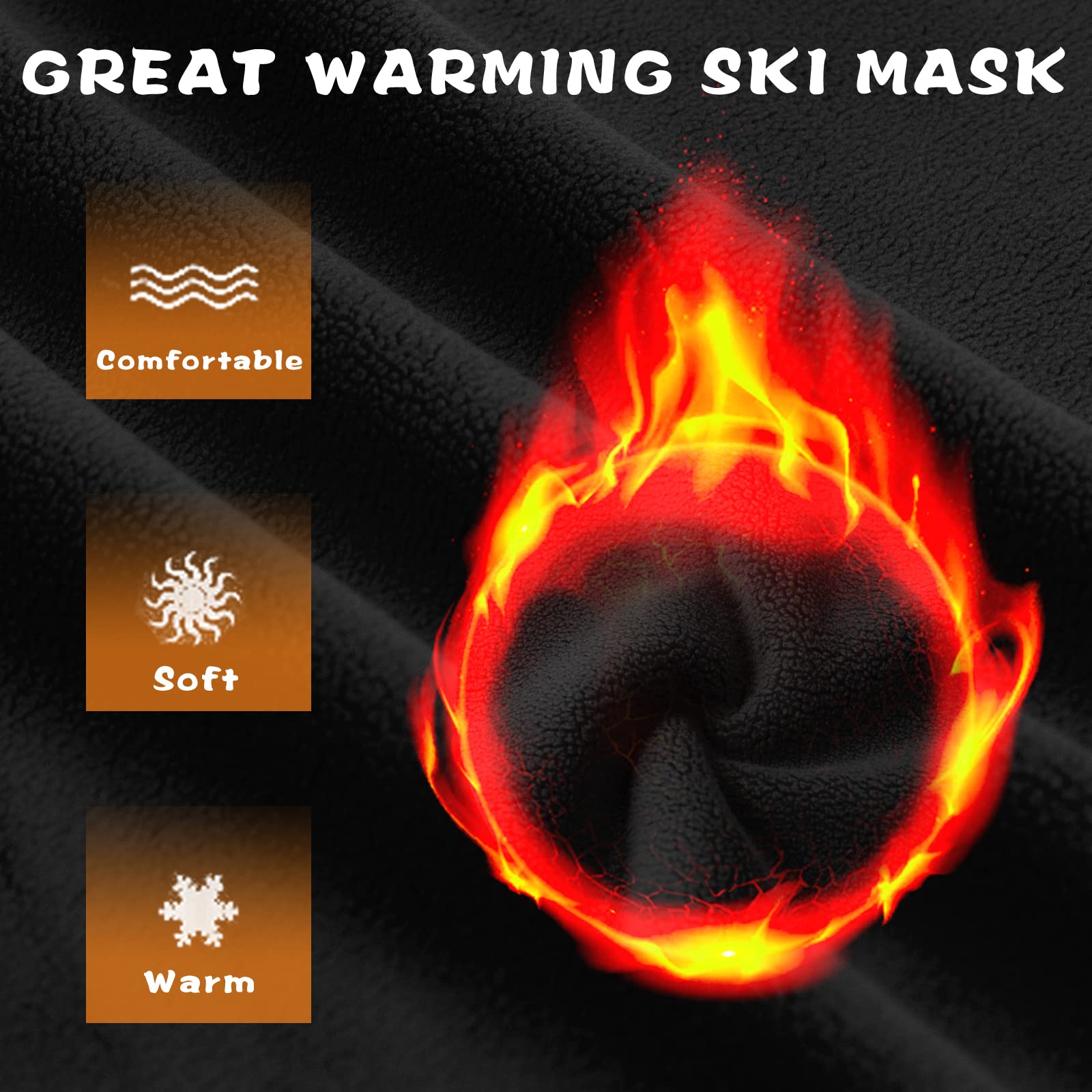 Windproof Kids Balaclava Ski Mask - Winter Face Mask & Neck Warmer for Boys & Girls - Cold Weather Protection for Skiing, Snowboarding & Outdoor Activities