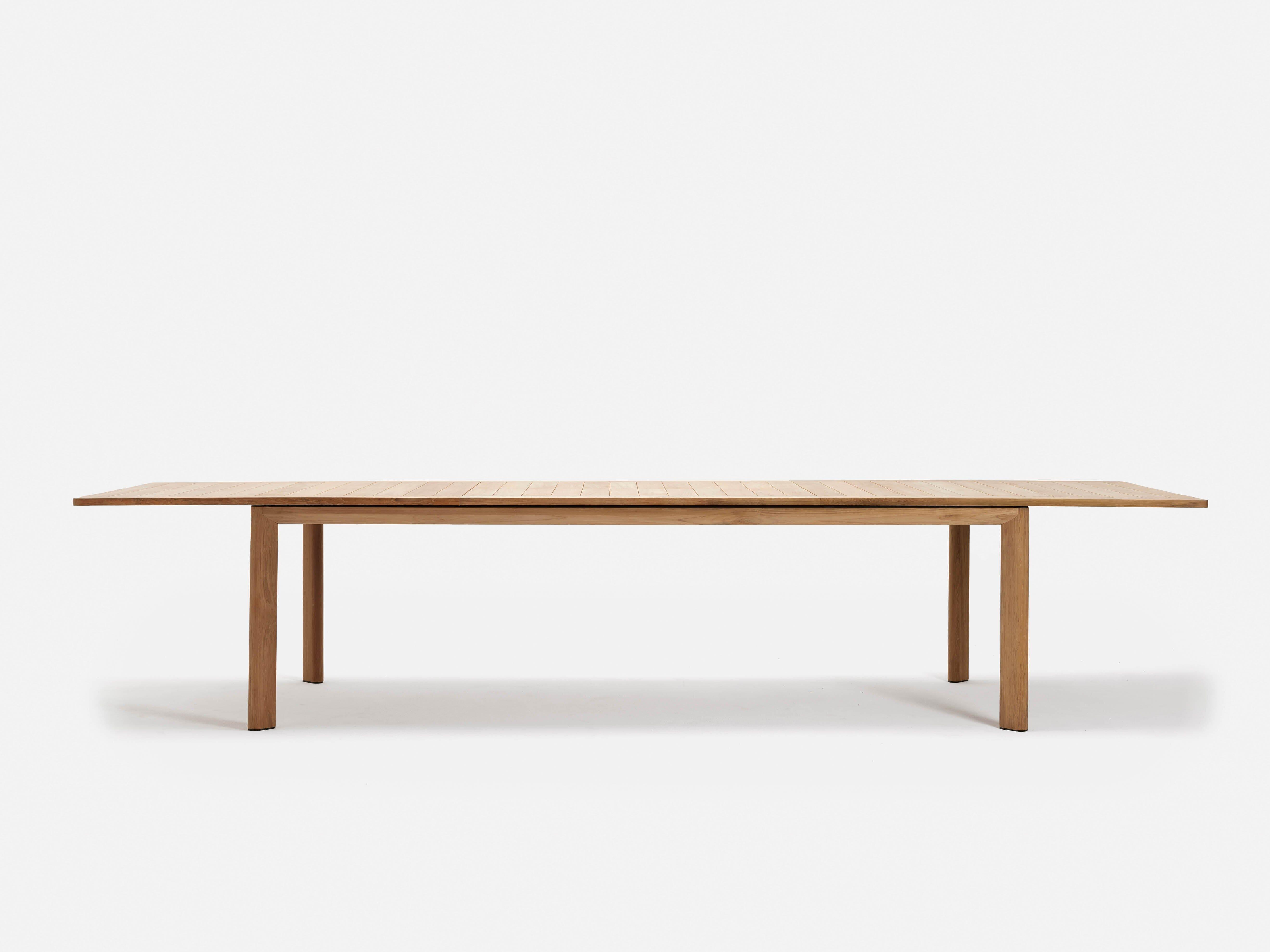 Addis Teak Wood Extension Dining Table - Expandable for 6 to 8 People - Perfect for Family Gatherings & Dinner Parties