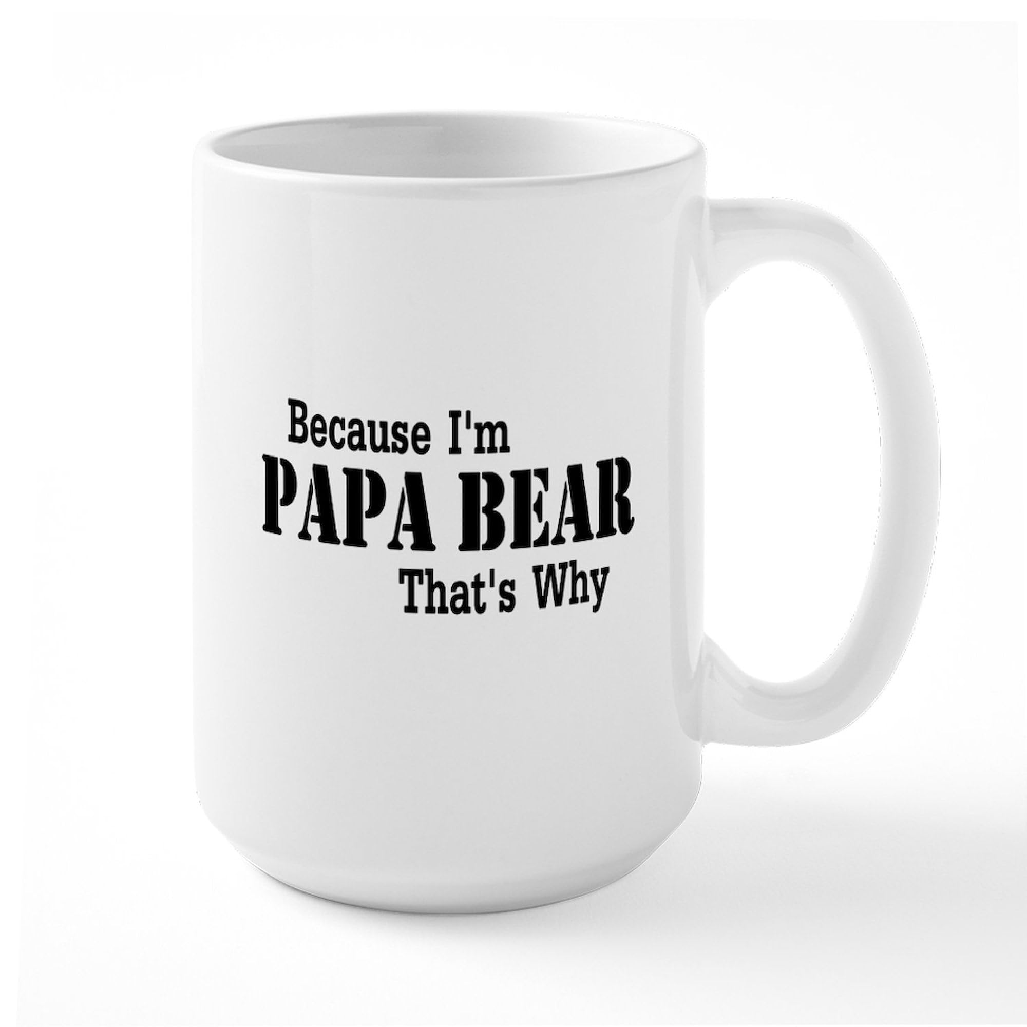 Papa Bear 15 oz (444 ml) Ceramic Coffee Mug - Funny Dad Gift, Perfect for Father's Day, Birthday & Office Use - Ideal for Hot Coffee, Tea & Cocoa