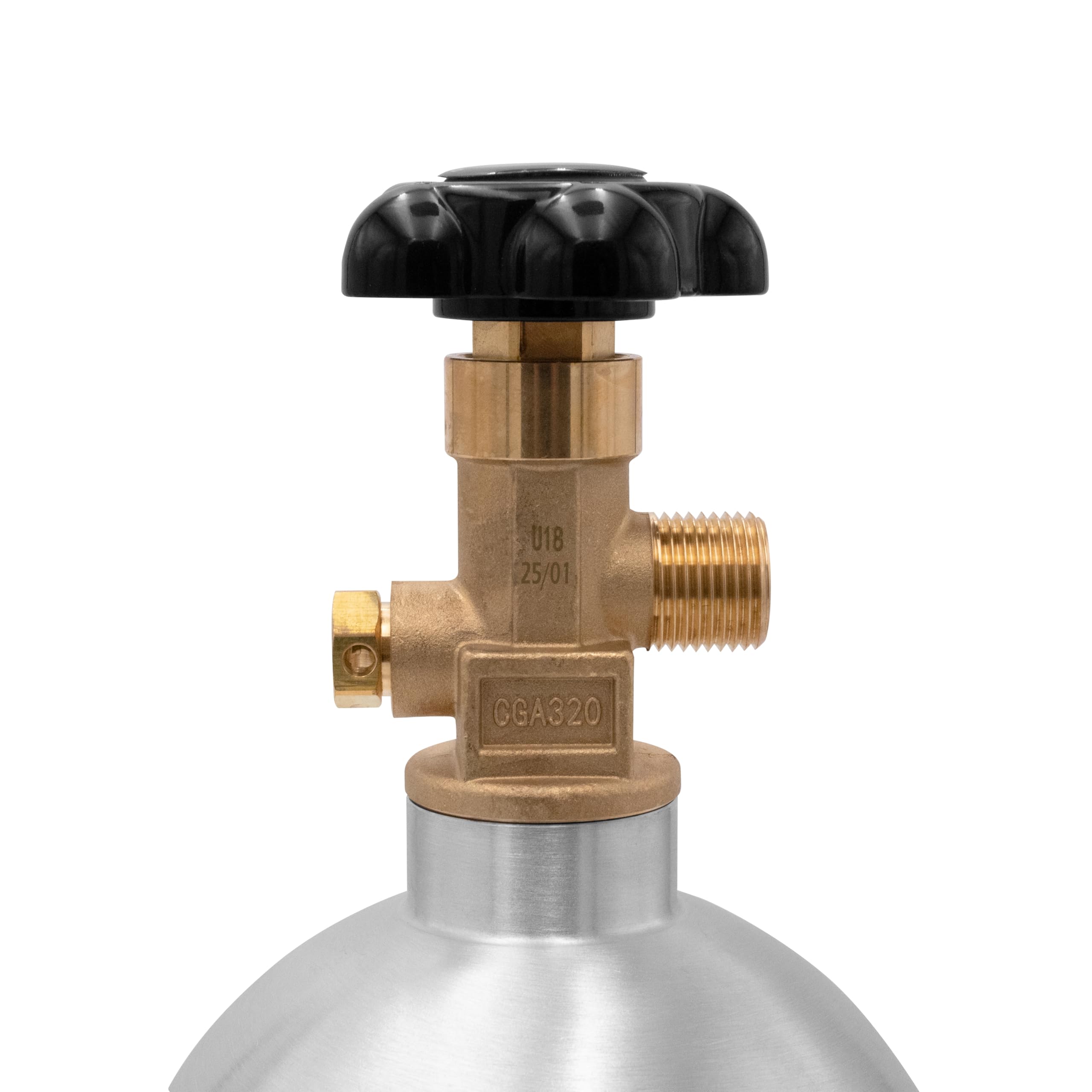 5 lb. Aluminum CO2 Tank - Compressed Gas Air Cylinder for Homebrewing, Aquariums & Soda Makers - Portable & Lightweight