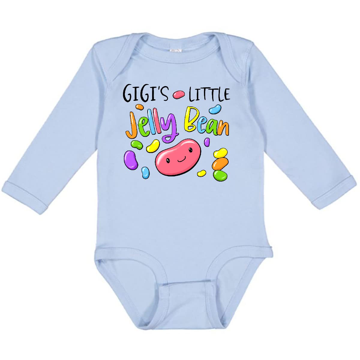 Inktastic Gigi's Little Jellybean Cute Easter Candy Long Sleeve Baby Bodysuit - Perfect for Easter Outfits, Holiday Photos & Spring Family Gatherings