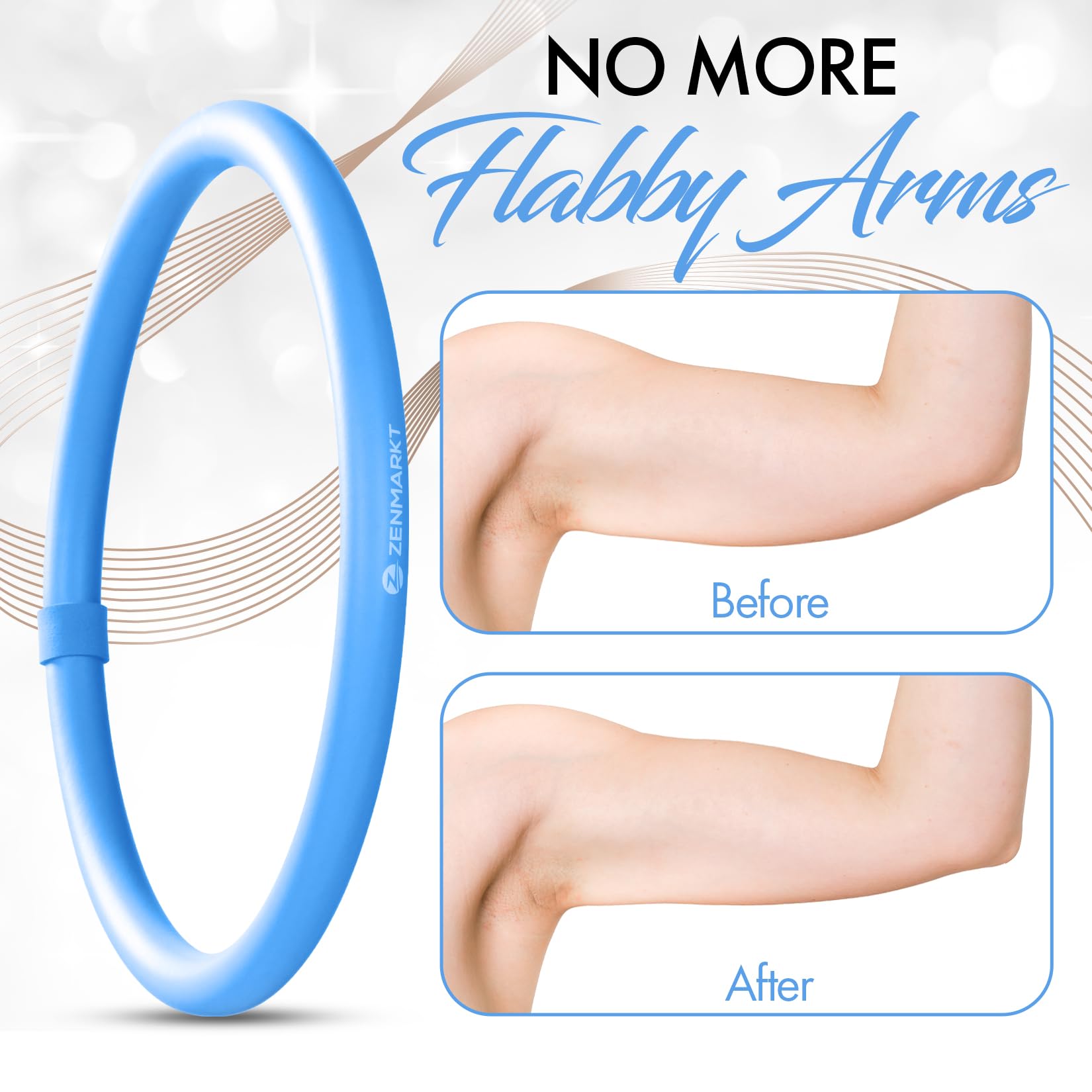 Weighted Arm Hoop for Adults - Mini Hula Hoop for Upper Body Workout - Strengthen Arms & Shoulders - Lightweight Portable Fitness Equipment - Perfect for Home Gym, Office Breaks & Outdoor Exercise