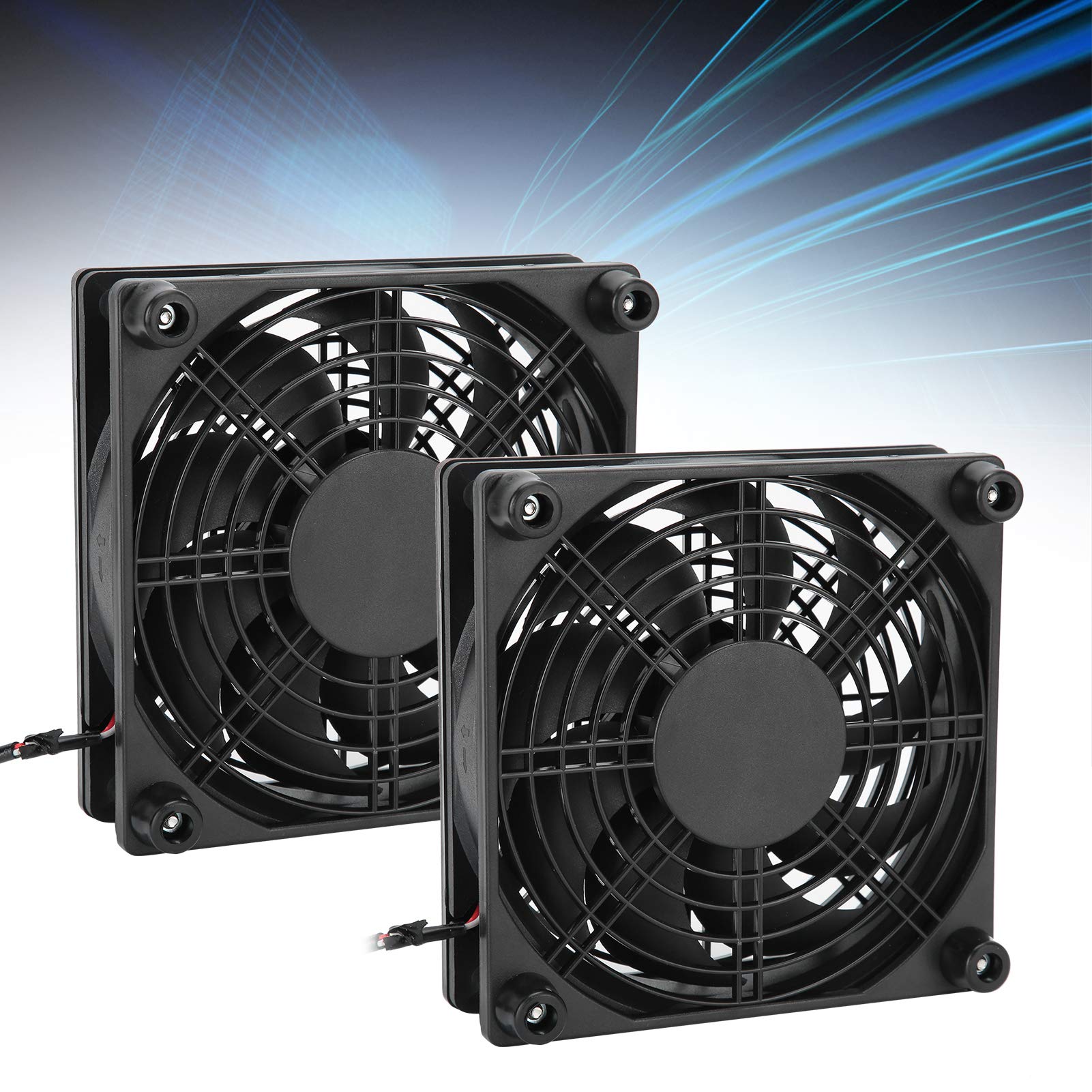 Lazmin112 2-Pack 120mm USB Computer Case Fan - Ultra Quiet 5V PC Cooling Fan for Desktop PCs | Perfect for Gaming Rigs, Workstations & Home Office Setups
