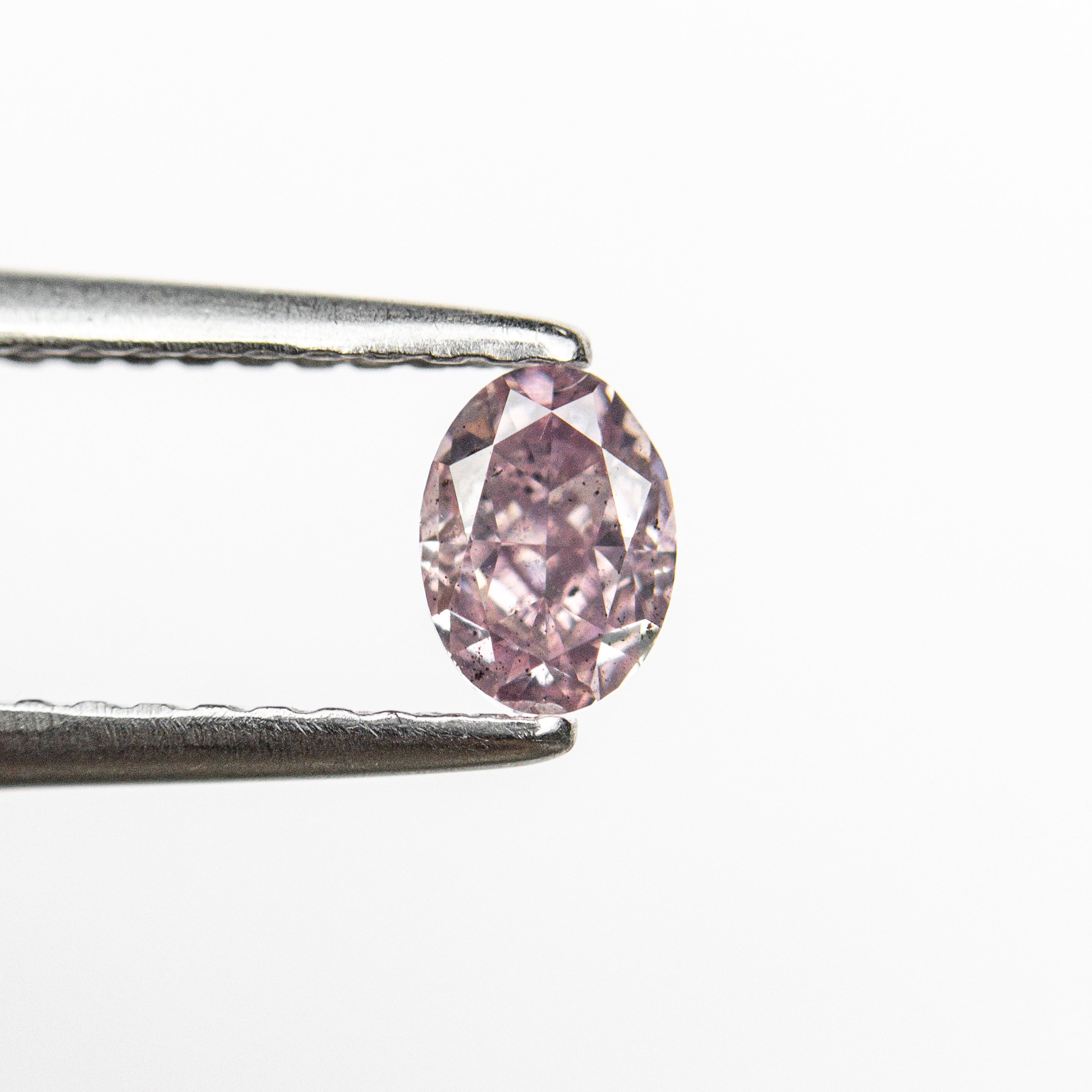 0.40ct GIA Certified Fancy Intense Purple Pink Oval Diamond (4.98x3.64x2.68mm) - I1 Clarity for Engagement Rings & Fine Jewelry