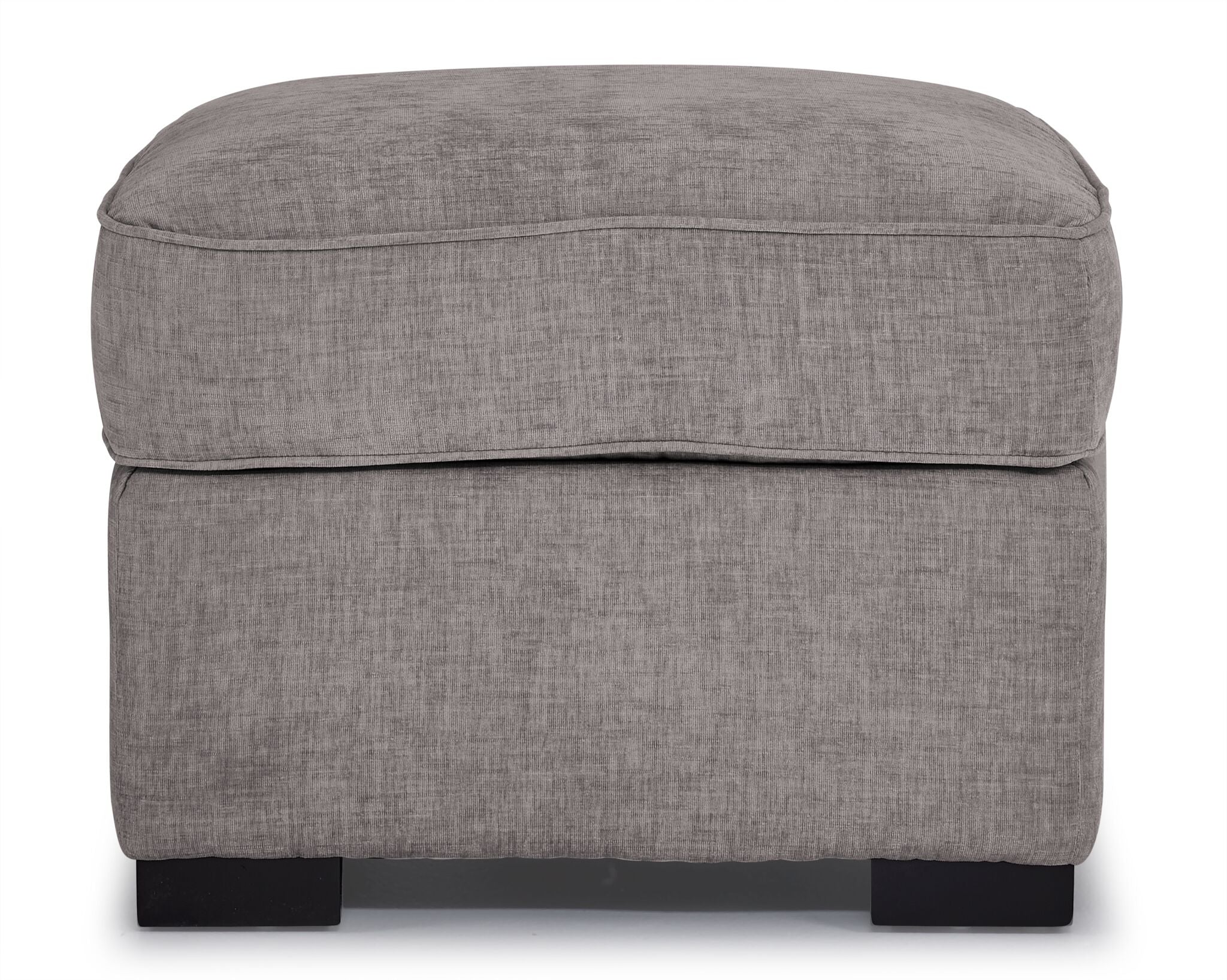 Charlotte Ottoman with Smoke Finish - Modern Living Room Footrest, Storage Bench & Accent Stool for Home Decor, Bedroom, or Office