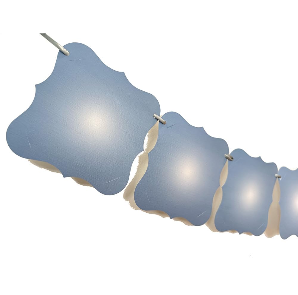 Dusty Blue Party Decorations - Photo String & Birthday Banner for Bridal Showers, Engagement & Baby Showers | Elegant Backdrop for Weddings & Celebrations