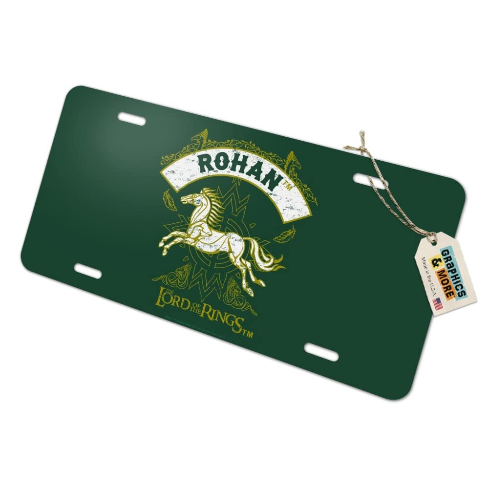 Lord of The Rings Rohan Novelty Metal Vanity License Plate - Themed Car Tag & Home Decor for Fans - Perfect for Vehicles, Bedrooms, or Collectors Display