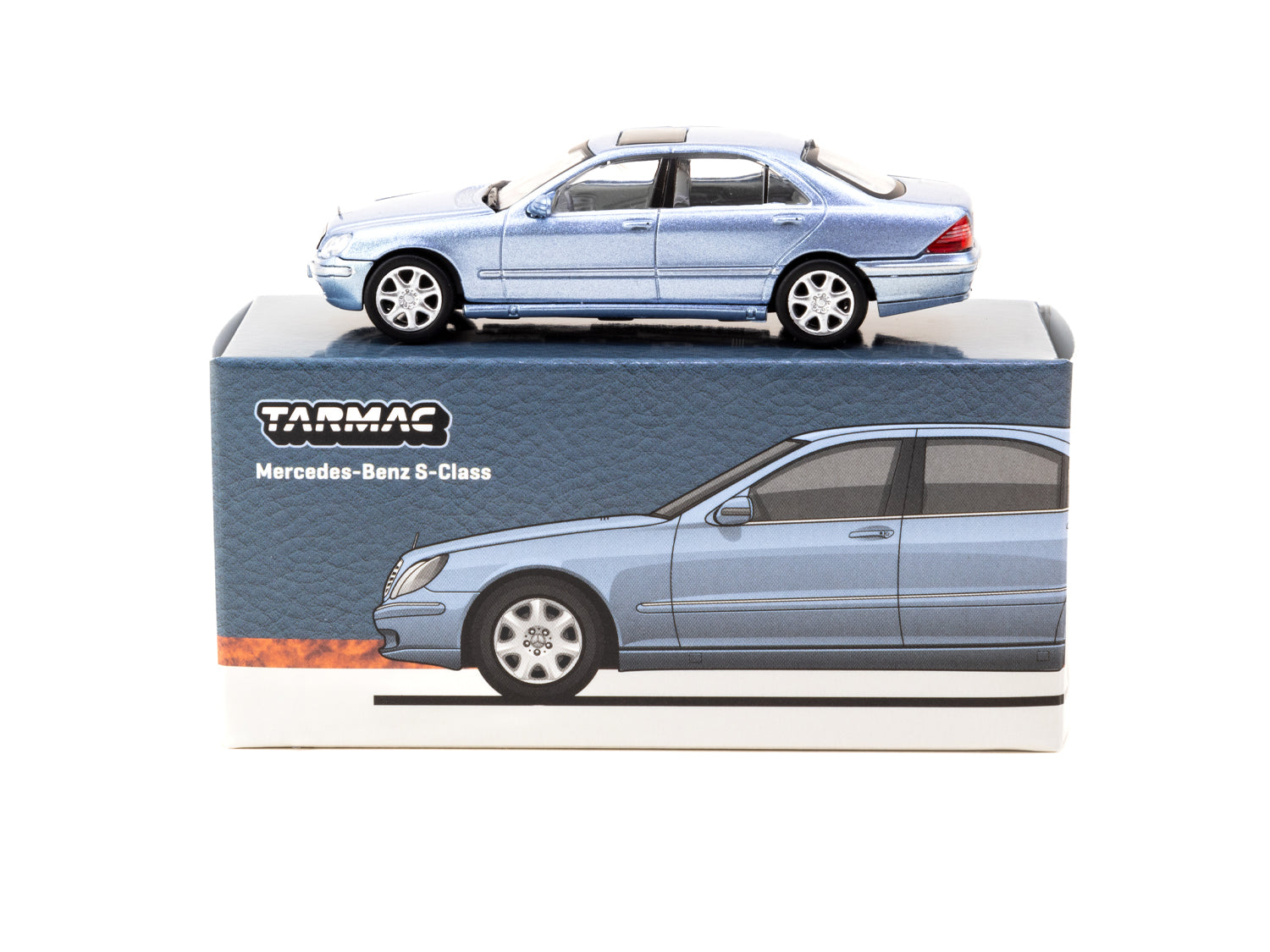 Tarmac Works 1/64 Scale Mercedes Benz S Class Diecast Model Car - Horizon Blue Metallic - Collectible Miniature Vehicle for Display & Racing - Perfect for Car Enthusiasts & Model Collectors