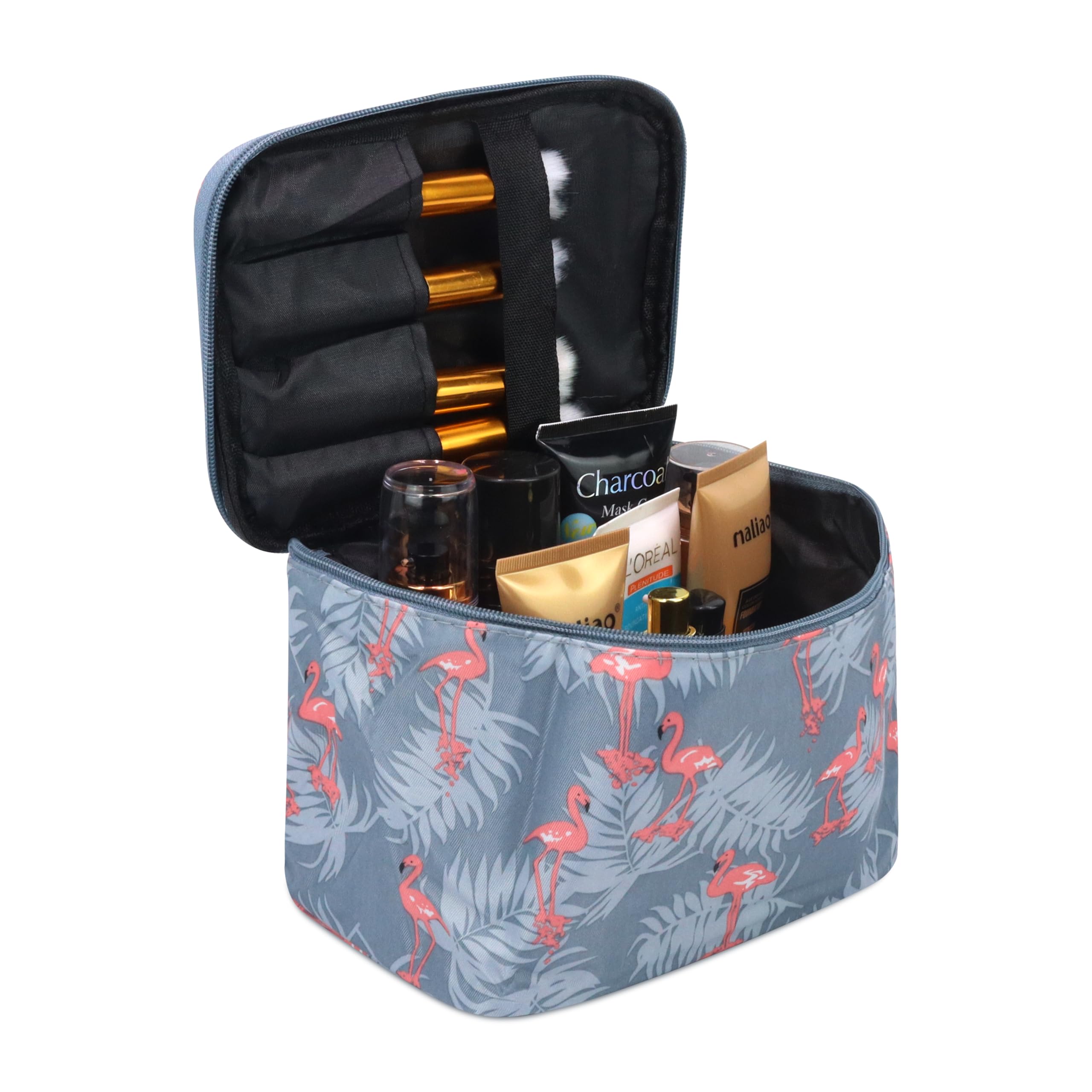 NFI Essentials Printed Cosmetic Organizer Bag - Waterproof Makeup Travel Pouch for Women & Girls | Perfect for Toiletries, Makeup Storage & Vanity Organization | Great for Travel, Gym & Daily Use