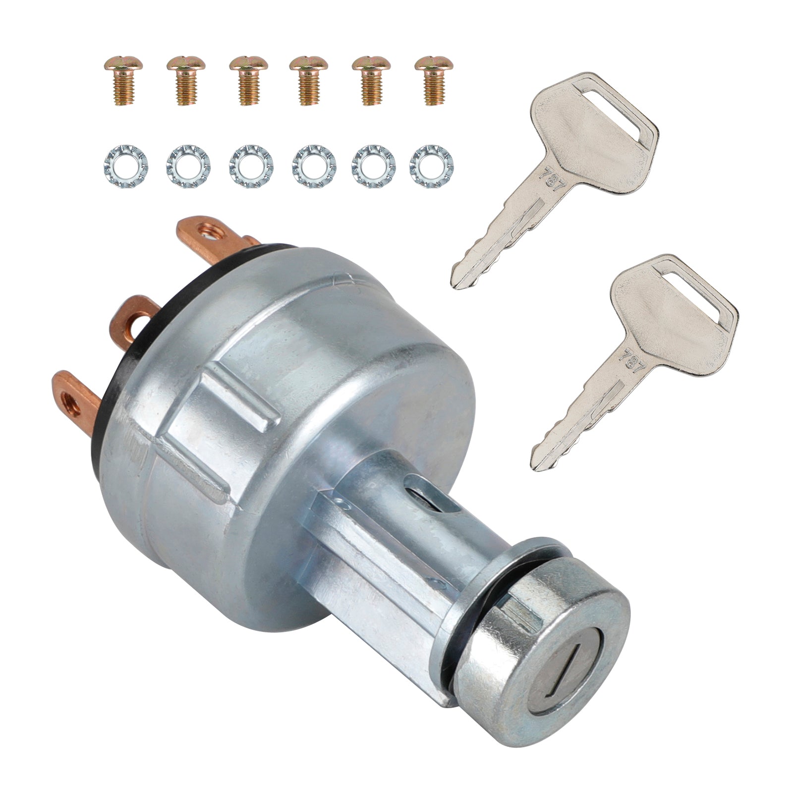 John Deere Kubota Yanmar Iseki Tractor Ignition Switch with 2 Keys - Compatible with 08086, 10000 Series - Perfect for Farm Equipment & Agricultural Machinery Replacement