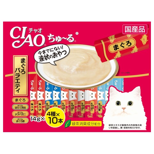 Premium Churu Cat Treats Jumbo Mix - Tuna & Scallop Flavor | Irresistible Soft Puree for Cats | Perfect for Training, Bonding & Snack Time