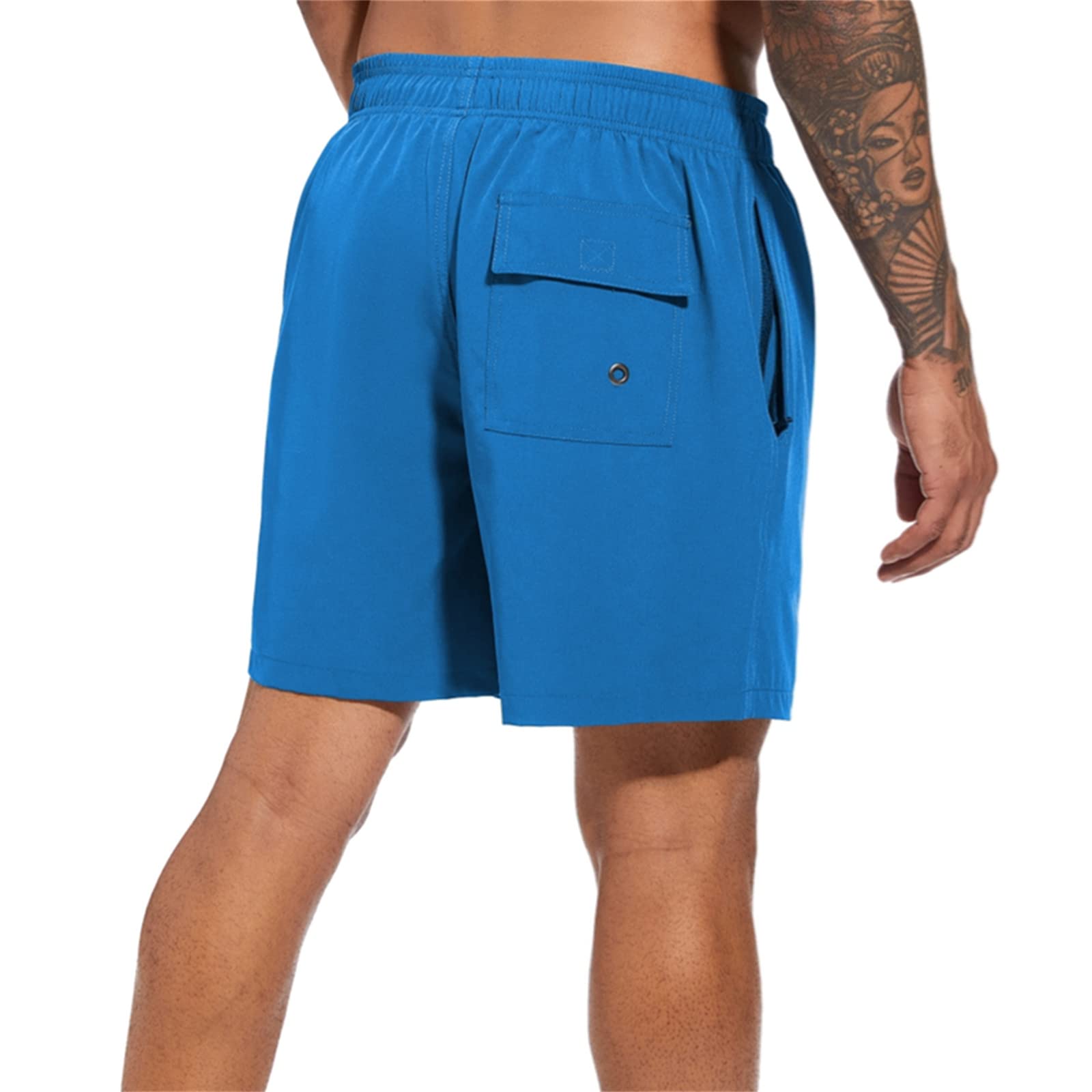 **Men's Quick Dry Swim Trunks with Compression Liner & Zipper Pockets - Lightweight Beach Shorts for Swimming, Surfing & Summer Activities**