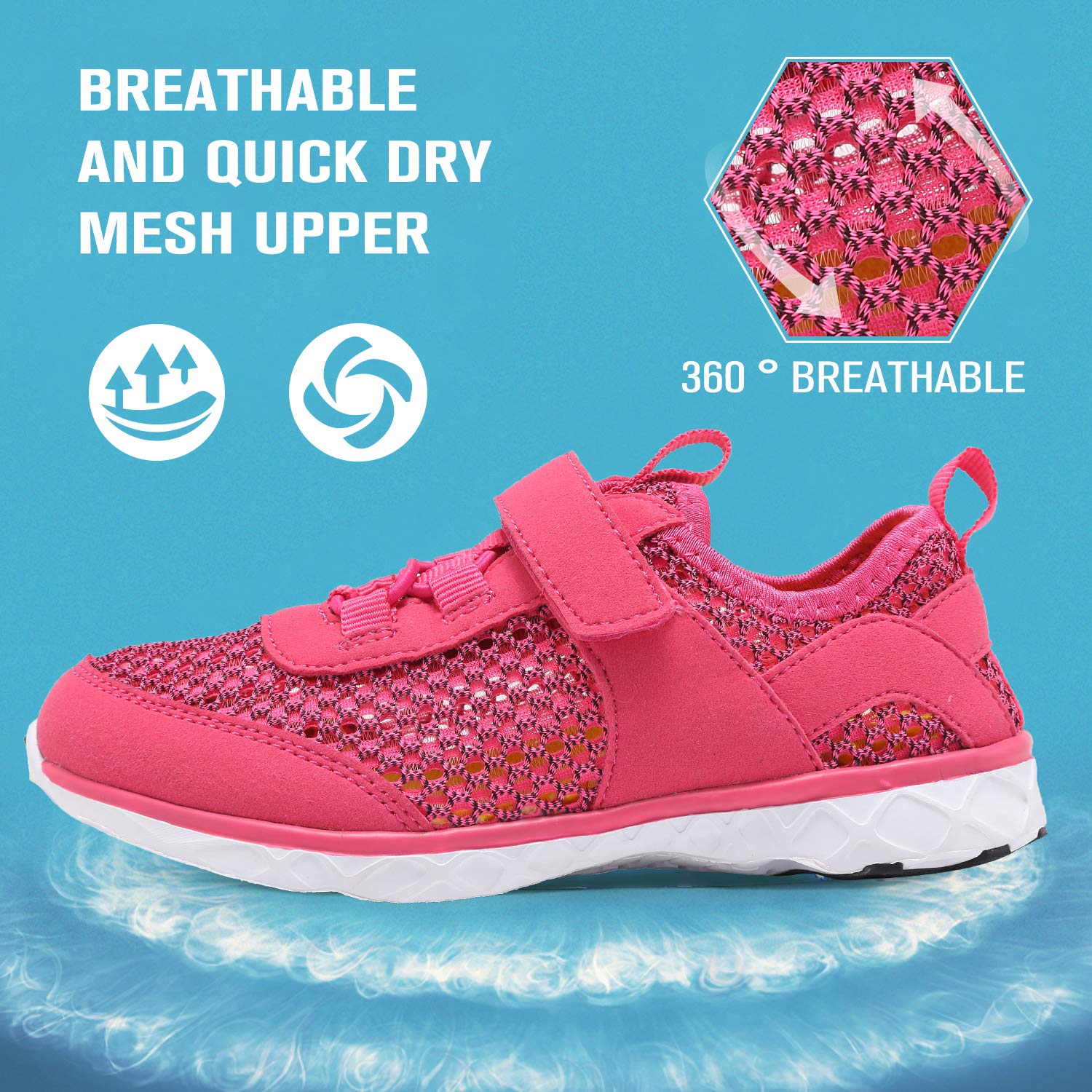 CIOR Kids Water Shoes - Lightweight Swim Sneakers for Toddler & Big Kid - Beach & Pool Sports