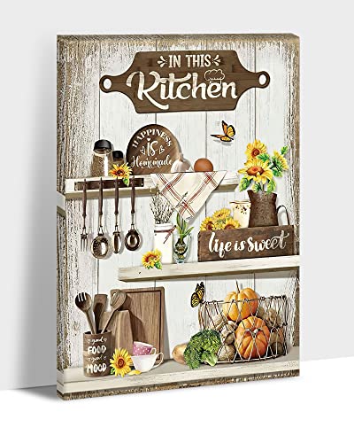 Rustic Kitchen Canvas Framed-11