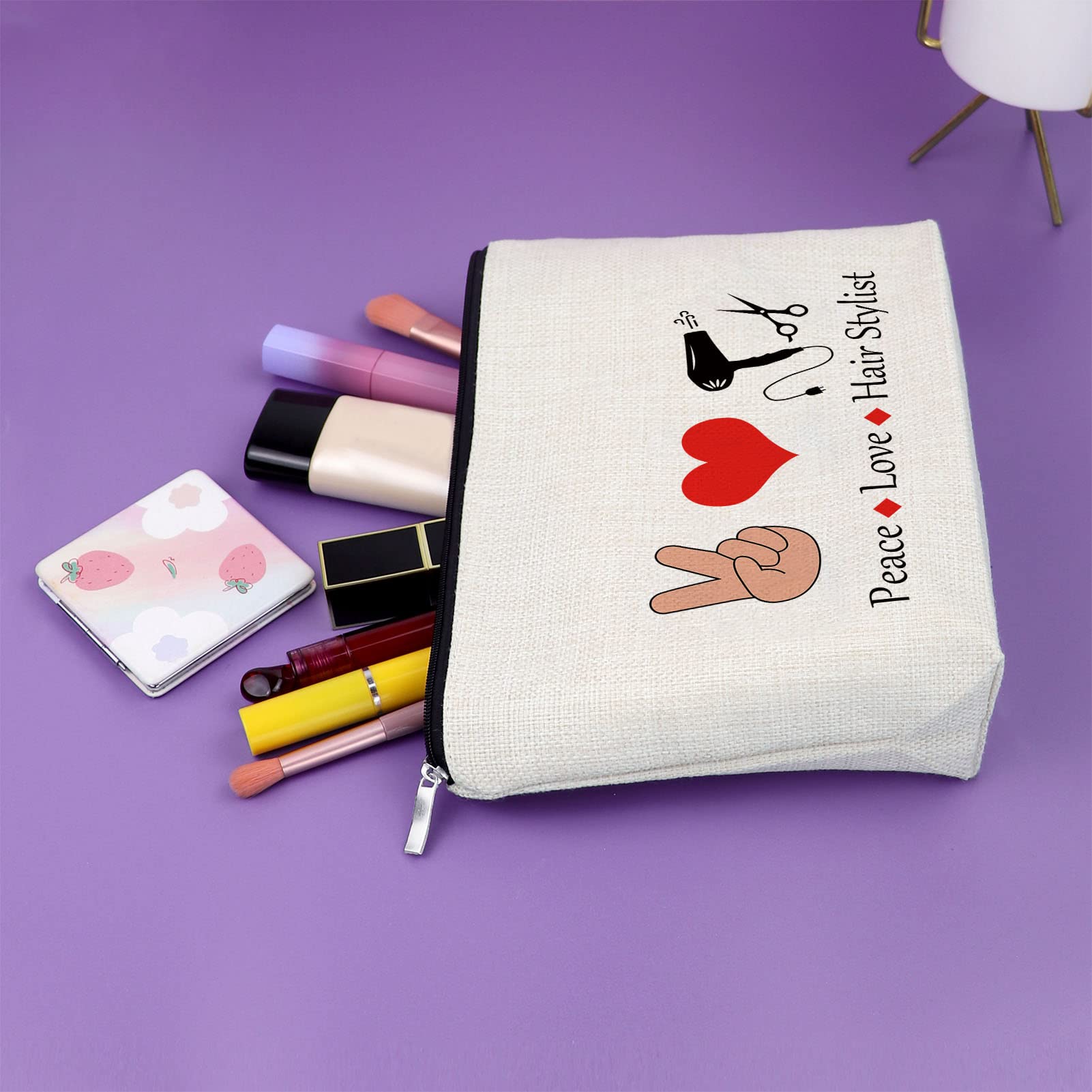 **Sazuwu Professional Hair Stylist Gift Set - Makeup Bag & Cosmetic Organizer for Women - Perfect for Hairdresser Graduation, Appreciation, Birthday, Thanksgiving & Christmas - Ideal Salon Gift for Stylists & Beauty Professionals**    *(Use Case: Great for salon professionals, beauty school graduates, or as a thoughtful thank-you gift for hairstylists and makeup artists.)*