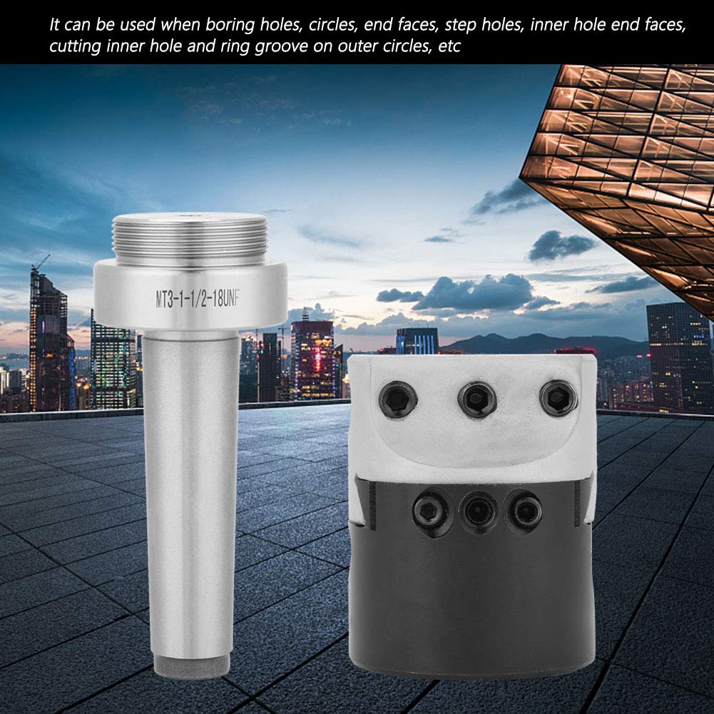 MT3-M12 CNC Milling Holder - High Precision Tool Holder for Boring Machines | Durable MT3 Shank Holder for Horizontal Boring, Jig Boring & Milling Machines | Ideal for Metalworking & Precision Machining Applications