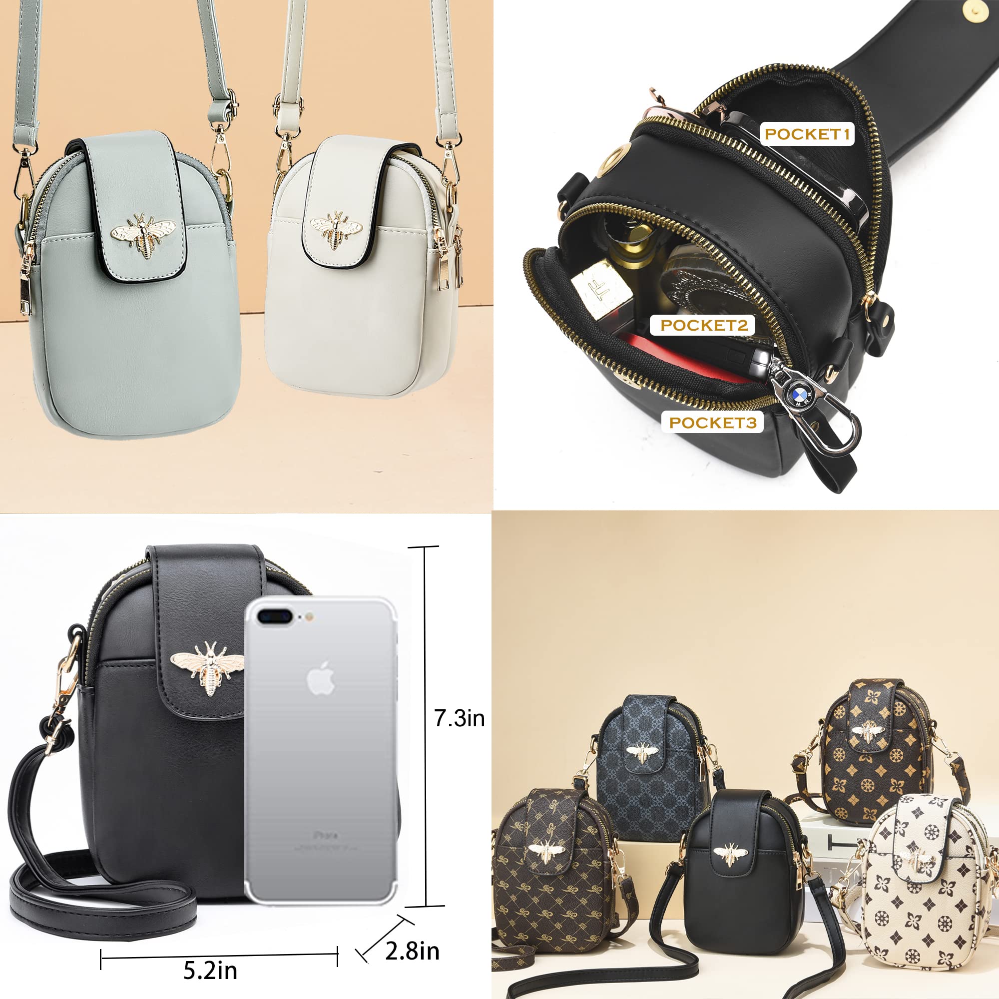 Stylish Women's Small Crossbody Bag - Fashionable Shoulder Purse & Designer Phone Handbag for Everyday Use, Travel, and Outings