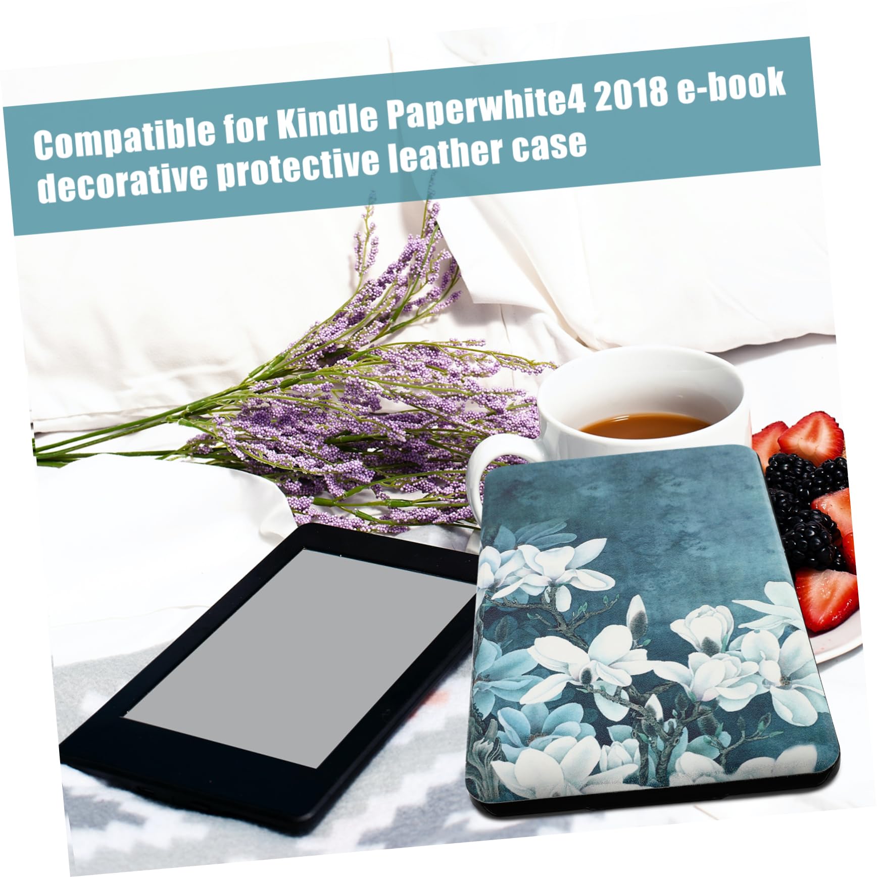 Premium HEMOTON E-Reader Cover with Screen Protector - Waterproof & Breathable Leather Case for 4