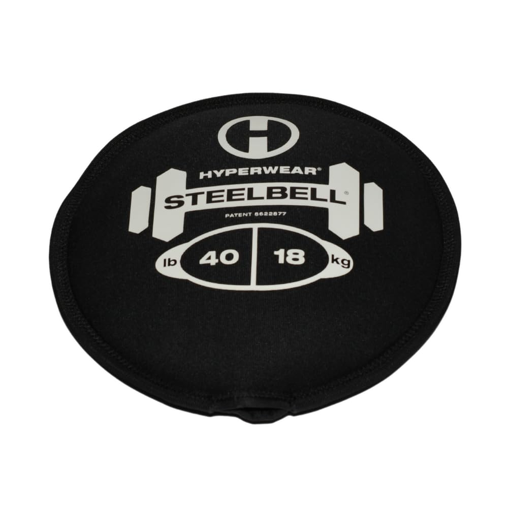 Hyperwear SteelBell - 4-Way Stretch Neoprene Kettlebell with Patented No-Leak Design for Strength Training - Made with Sustainably Sourced USA Steel Shot - Perfect for Home Gym, CrossFit & Functional Fitness Workouts