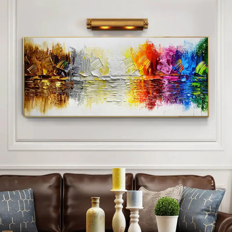 Abstract Painting #AB 004 - Modern Wall Art for Living Room, Bedroom & Office Decor - Handmade Canvas Artwork for Home & Commercial Spaces