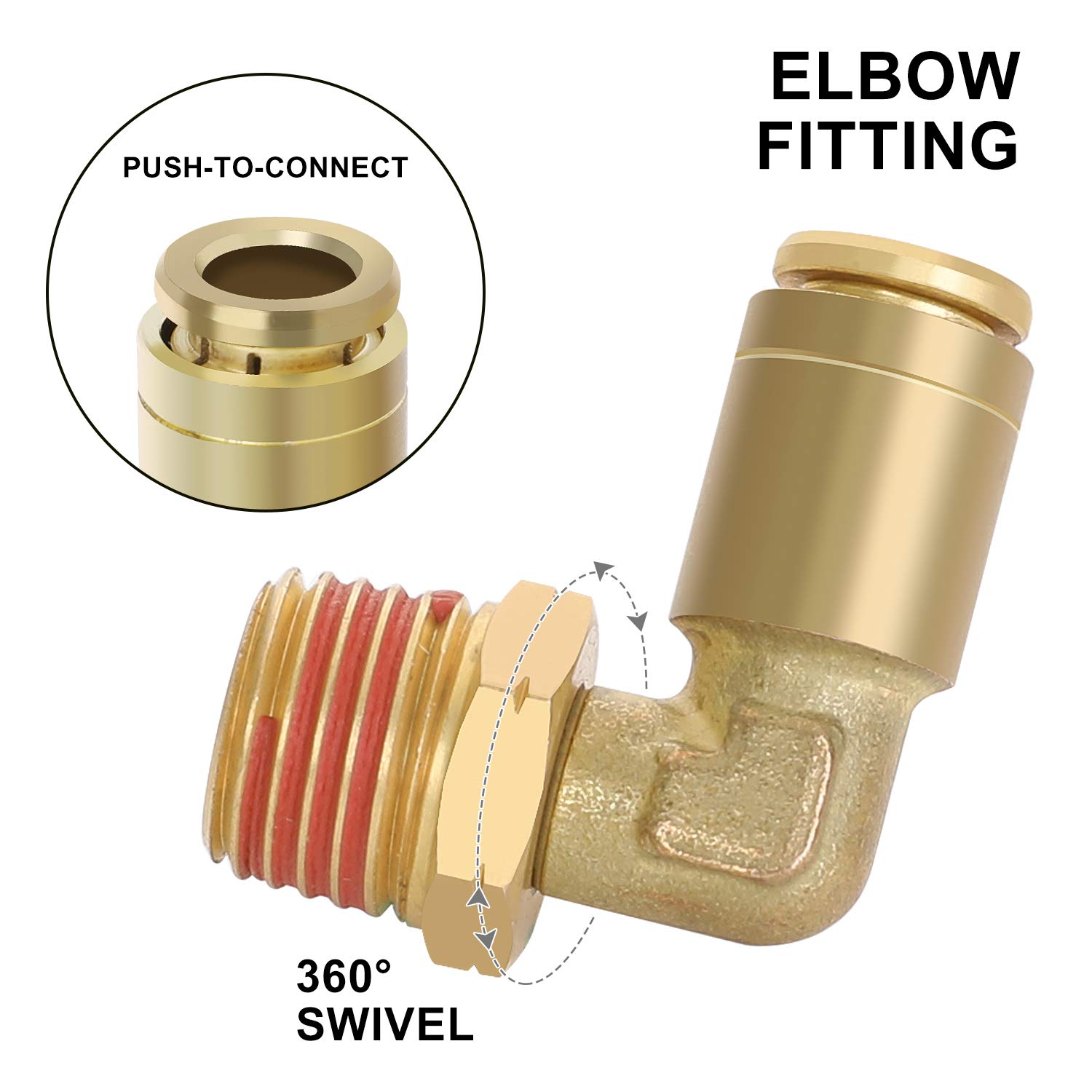 Hromee Air Line Kit for Air Spring Suspension - Includes Fittings, Schrader Valves & 20FT Hose - Replacement Parts for Air Bag Systems - Perfect for Truck, RV, and Trailer Suspension Upgrades