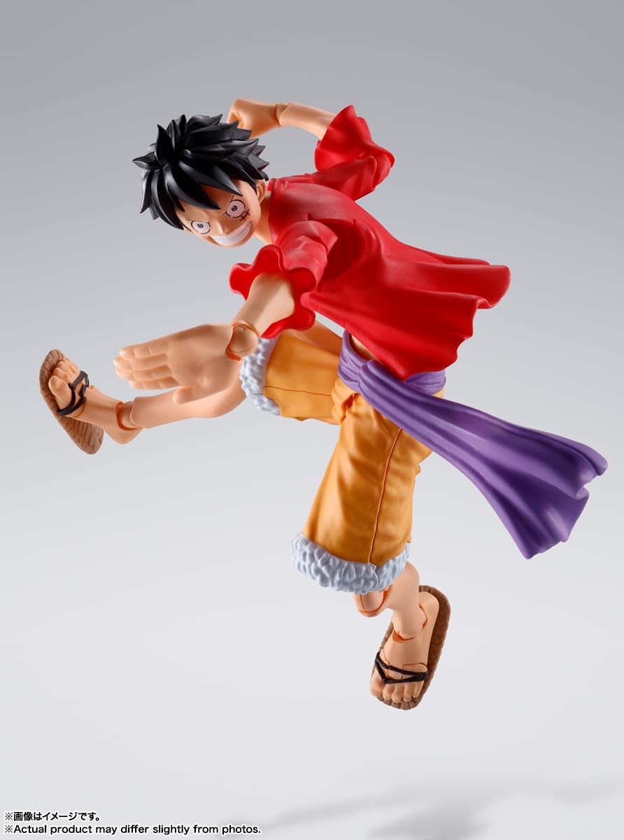 One Piece Monkey D. Luffy Action Figure - Tamashii Nations Bandai Spirits S.H.Figuarts - Raid on Onigashima Edition - Perfect for Anime Collectors & Display Decor