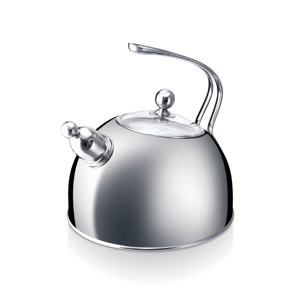 Premium Stainless Steel Whistling Tea Kettle 2.5L (84oz) - 20cm Classic Stovetop Pot for Gas & Electric Cooktops - Perfect for Home, Office & Outdoor Camping Tea Brewing