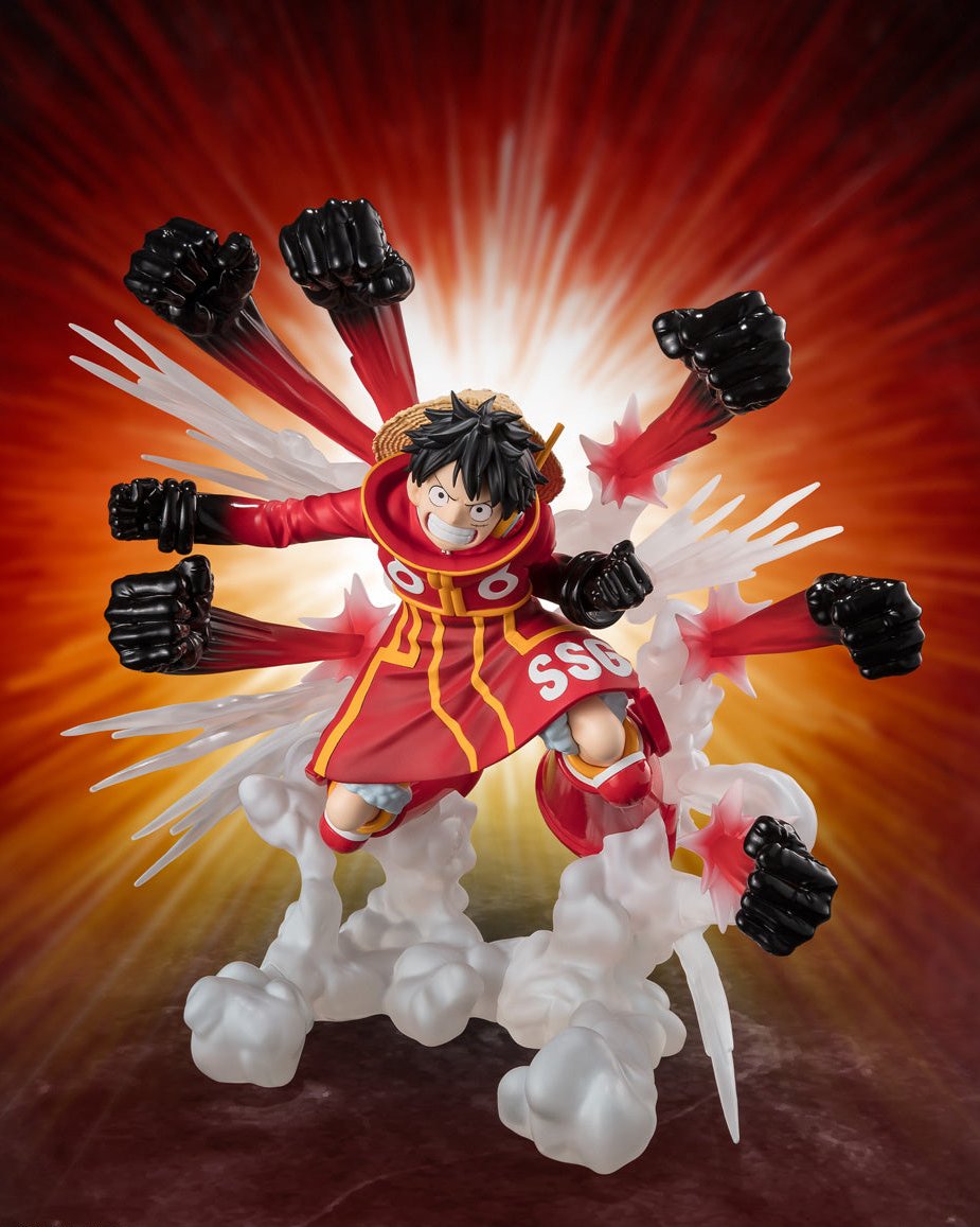 Figuarts Zero Extra Battle One Piece Monkey D. Luffy Gum Gum Hawk Gatling Action Figure - Anime Collectible for Display & Gift for Fans