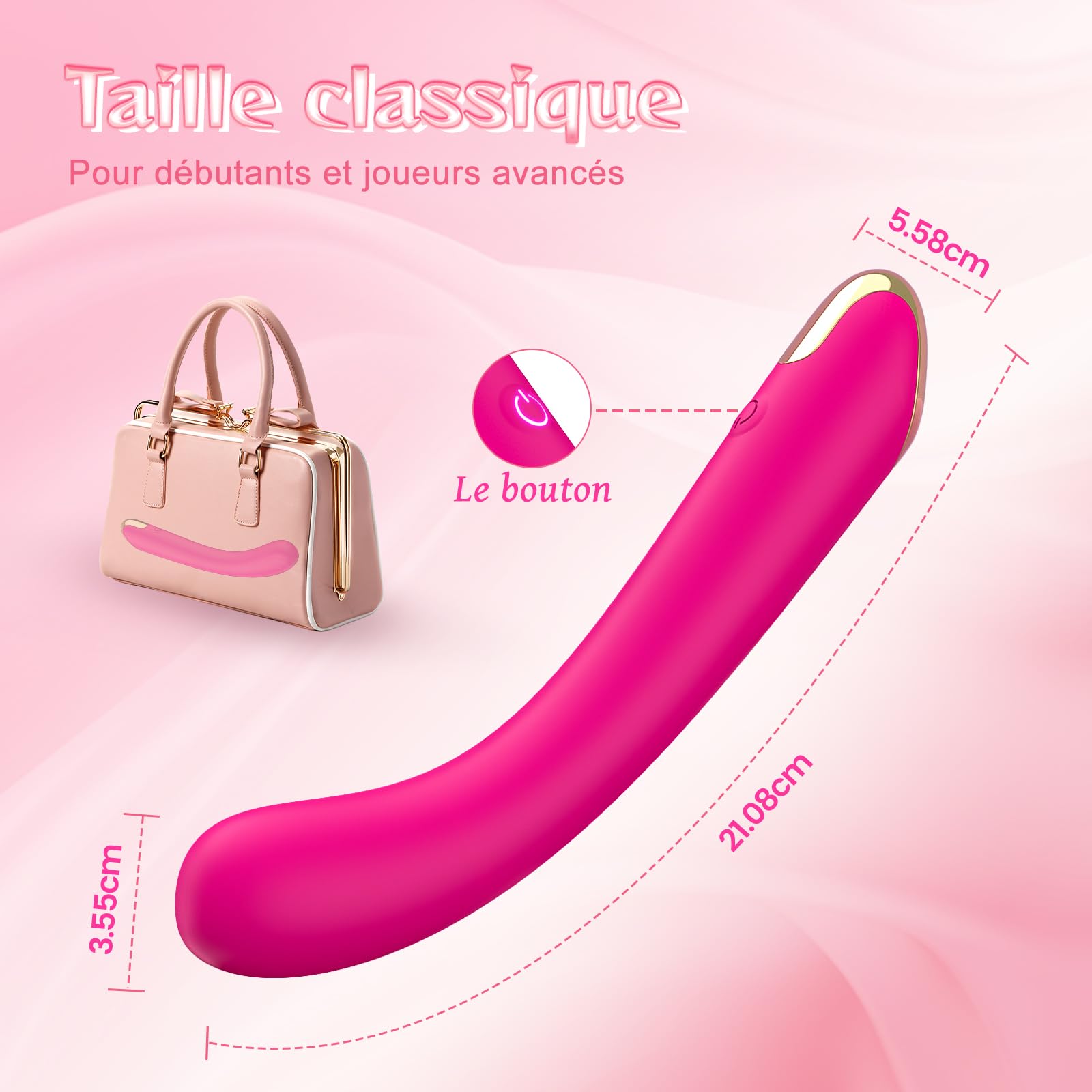 Clitoral Vibrator for Women with 10 Vibration Modes, G Spot & Clit Stimulator, Rechargeable Waterproof Sex Toy for Vaginal & Clitoral Pleasure - Perfect for Solo Play & Couples Foreplay (ROSA-Q2)