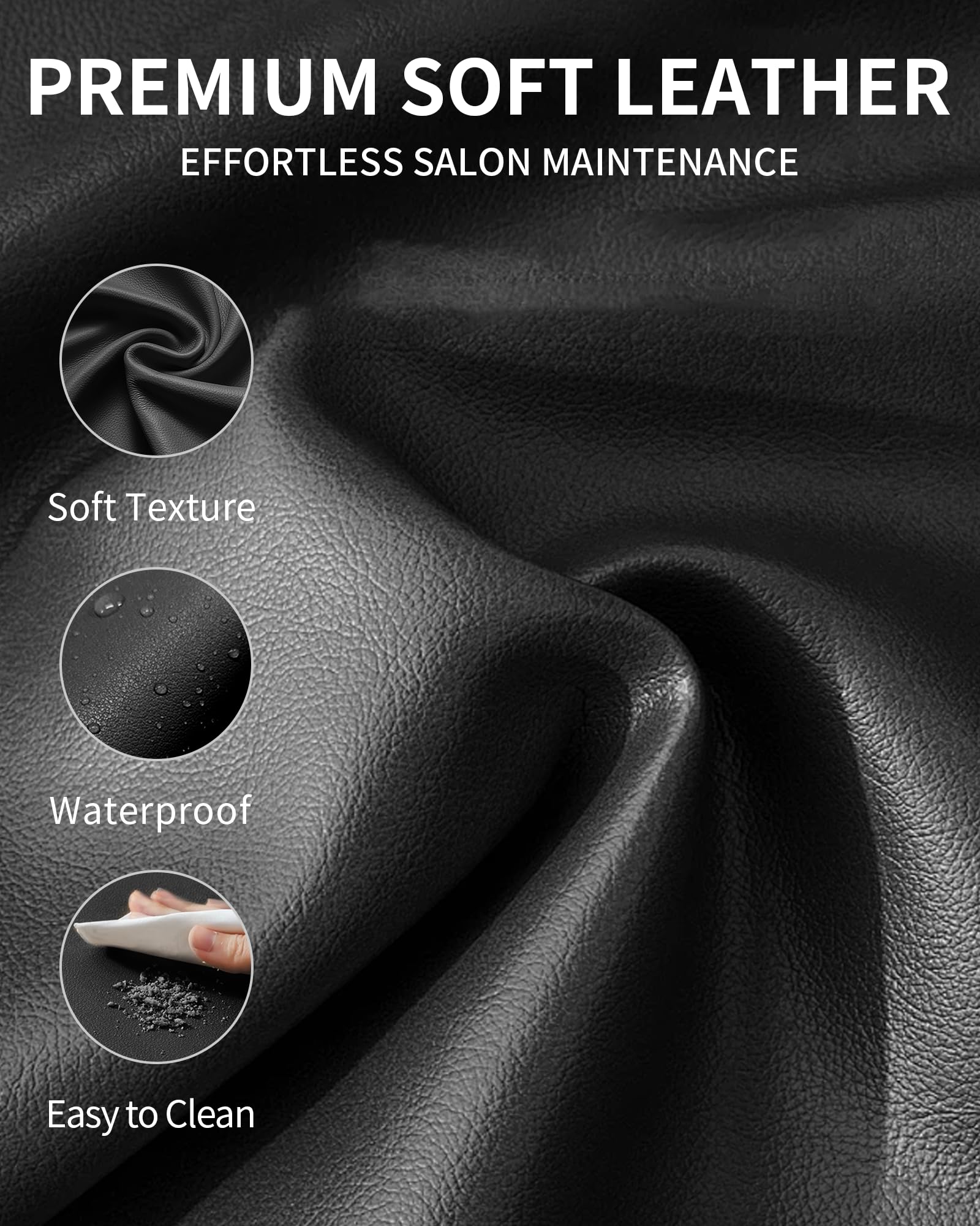 Baasha Professional Salon Chair - Gray Stylist Chair with Premium Sponge Cushion, 360° Swivel & Heavy-Duty Steel Frame (330 lbs Capacity) - Perfect for Hair Salons, Barber Shops & Home Styling Stations
