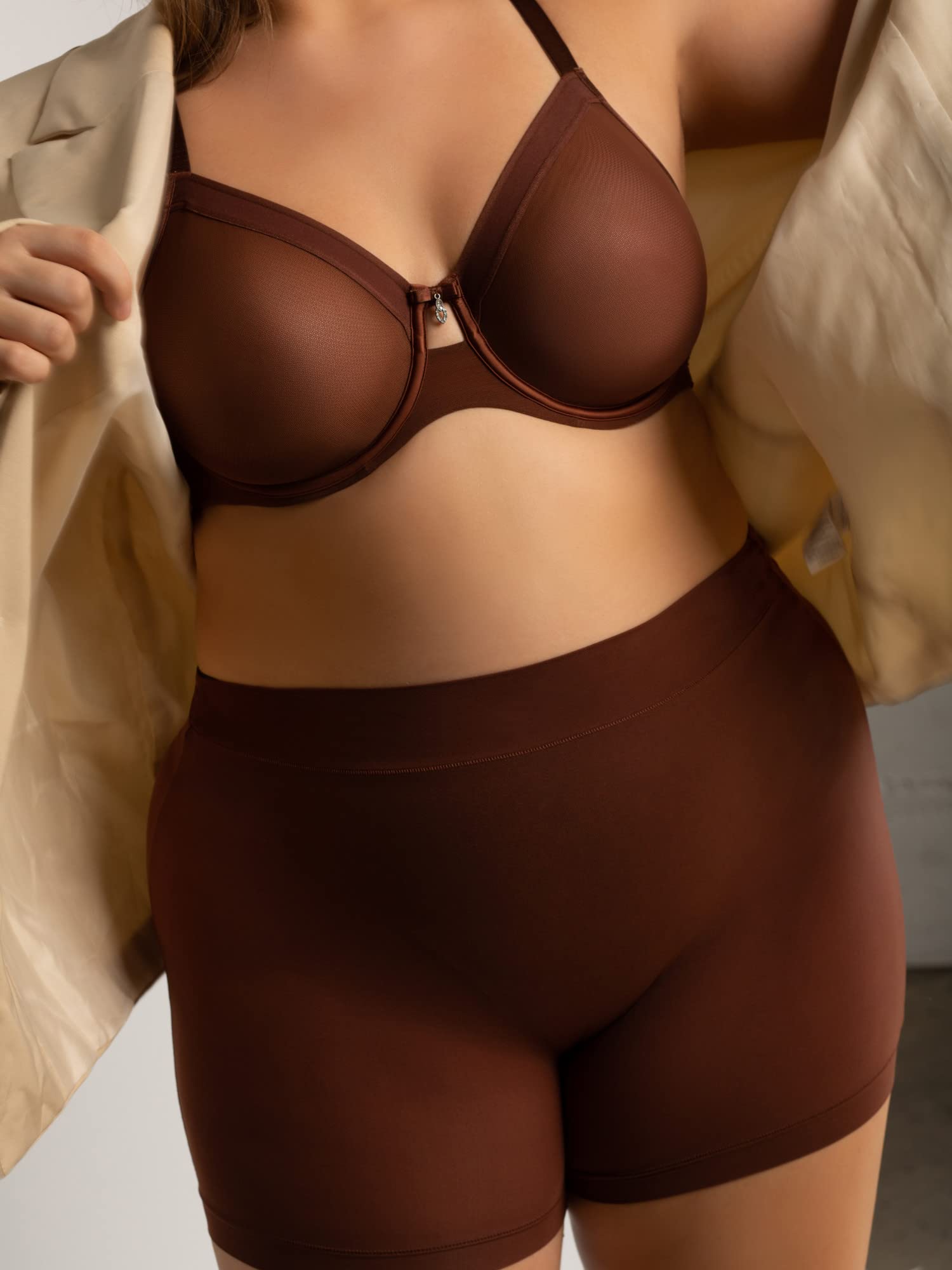 Curvy Couture Women's Slip Shorts - Seamless Underwear for Comfort & Coverage - Perfect for Dresses, Skirts & Everyday Wear