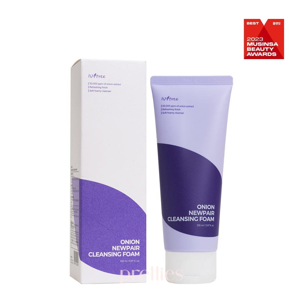 Isntree Onion Newpair Cleansing Foam 150ml - Gentle Korean Face Wash for Acne-Prone & Sensitive Skin | Daily Deep Cleansing & Pore Care | Perfect for Morning & Night Skincare Routine