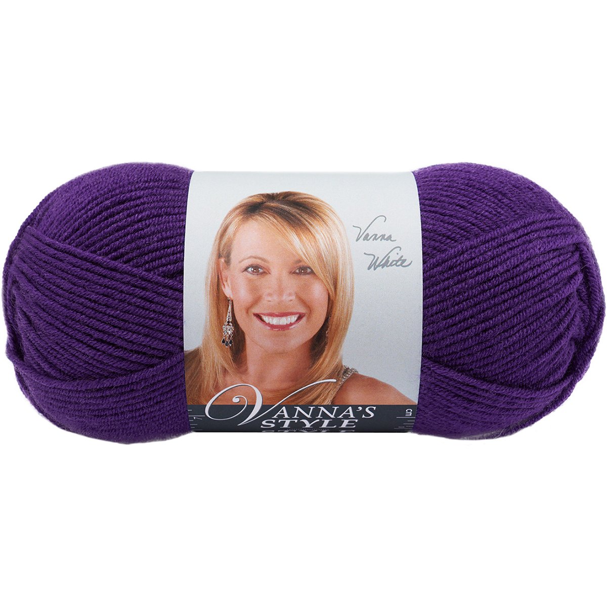 Lion Brand Yarn 867-147 Vanna's Style Premium Purple Yarn for Knitting & Crocheting - Perfect for Scarves, Blankets & DIY Crafts