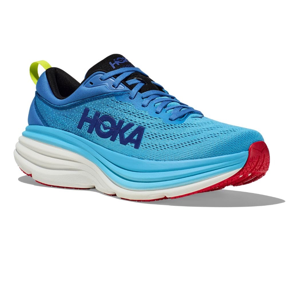 Hoka Men's Bondi 8 Running Shoes - Lightweight Cushioned Sneakers for Marathon, Jogging & Walking - Breathable Mesh Upper with Maximum Support & Comfort