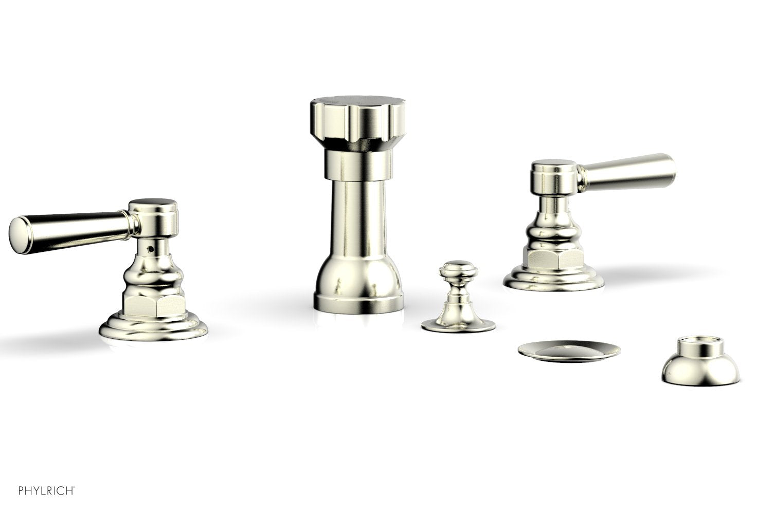 Premium HENRI 4-Hole Bidet Faucet Set with Lever Handles - Chrome Finish for Modern Bathrooms | Ideal for Bathroom Renovation & Luxury Home Upgrades