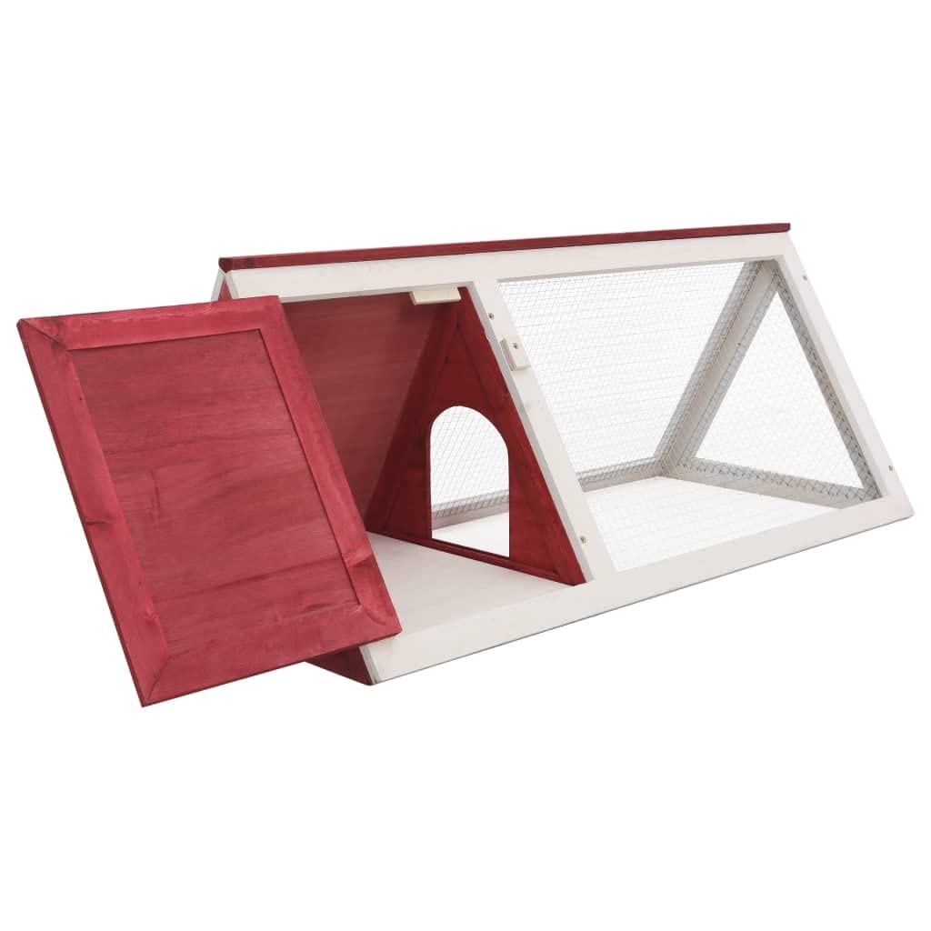 Premium CHARMMA Rabbit Cage - Red Wood Design, 5.45KG - Spacious Indoor/Outdoor Habitat for Small Pets, Perfect for Rabbits, Guinea Pigs & Hamsters - Ideal for Home, Garden or Patio Use