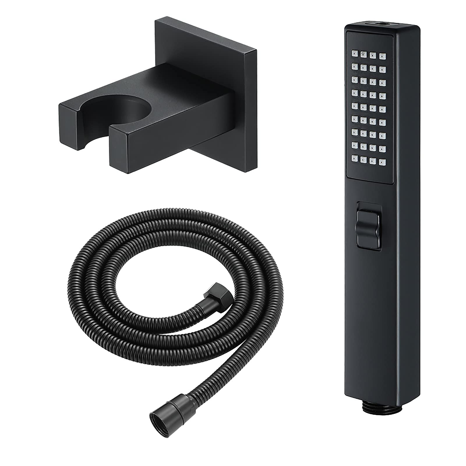 Riyyow High Pressure Handheld Shower Head Set - ABS 2 Mode Universal Showerhead with 1.5M Hose & Bracket (Black) - Perfect for Bathroom, Spa, and Pet Washing