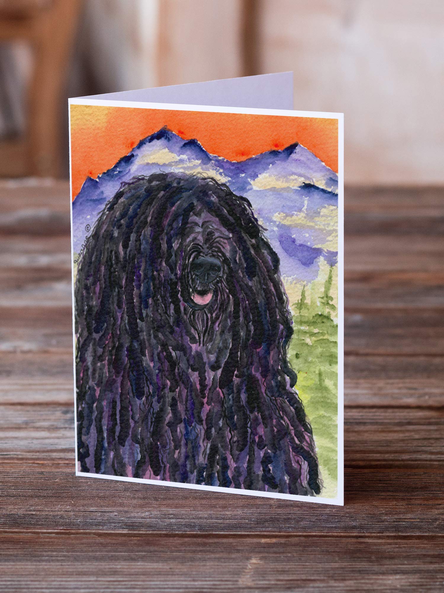 Puli Greeting Cards and Envelopes - Pack of 8 Blank A7 Note Cards (5x7 Inches) for Birthdays, Thank You Notes & Special Occasions | Whimsical Dog Design by Caroline's Treasures